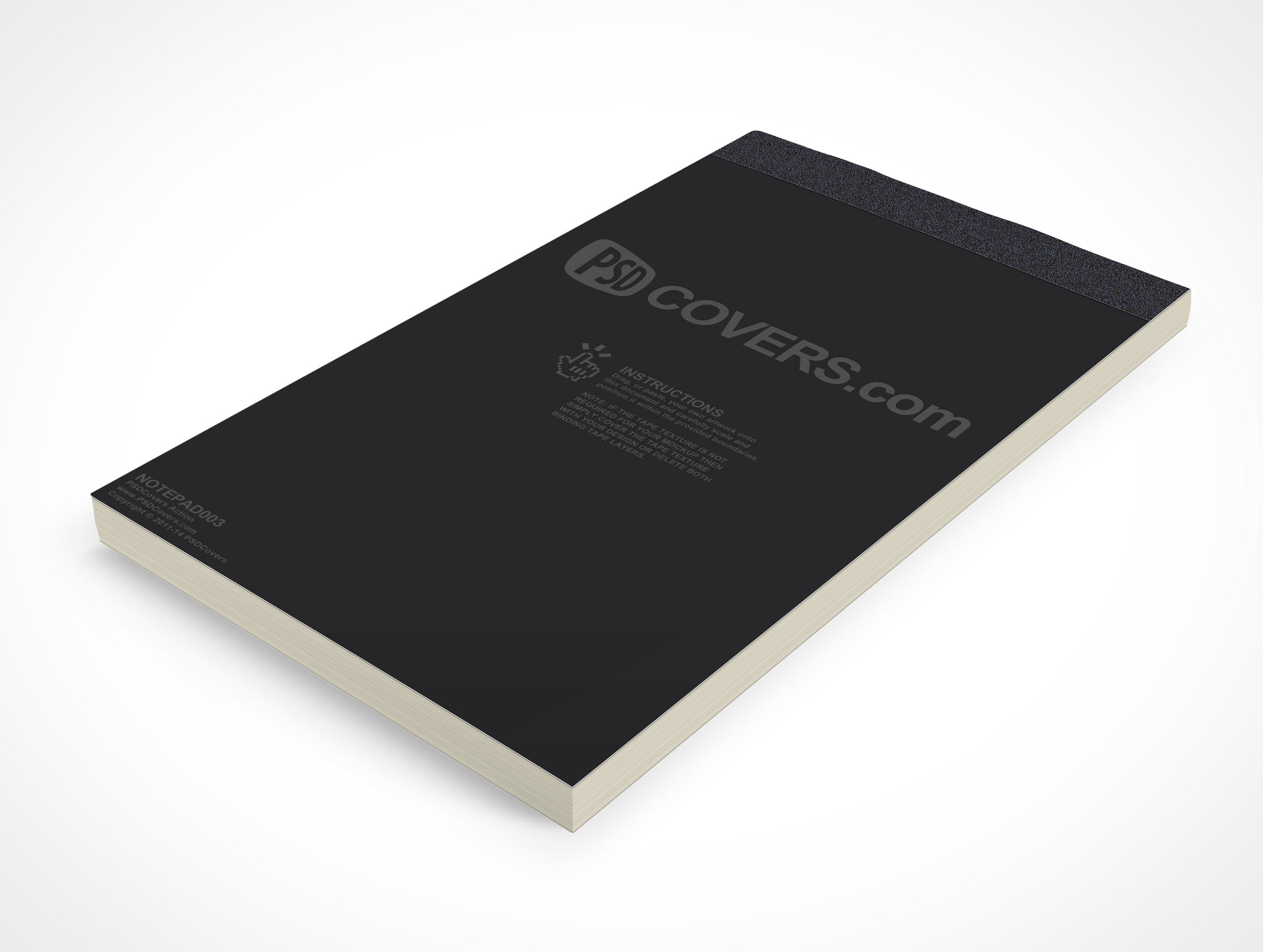 Notepad With In Action Mockup Psdcovers