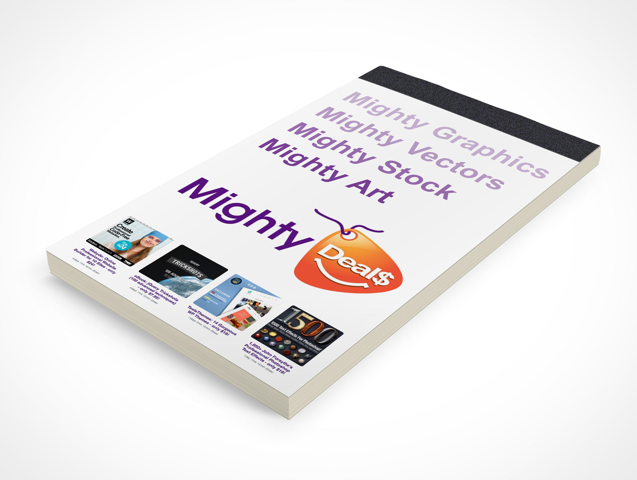 Tape Bound Notepad Mockup 3r3
