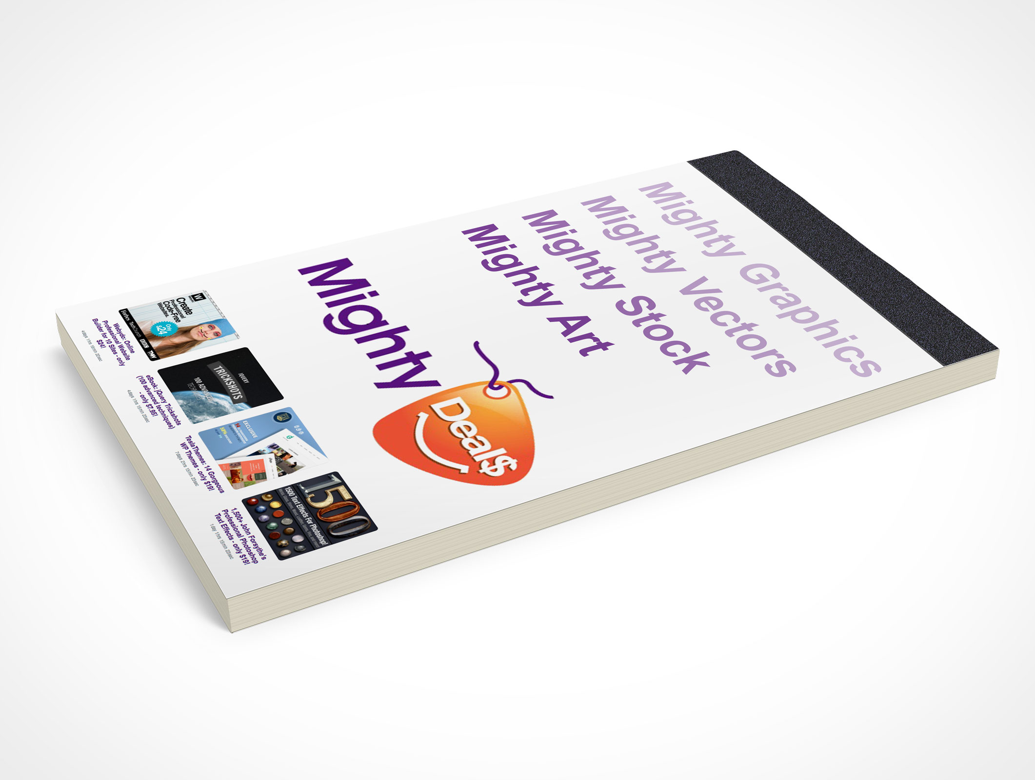Tape Bound Notepad Mockup 4r2