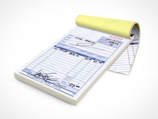 Tape Bound Notepad Mockup 7r