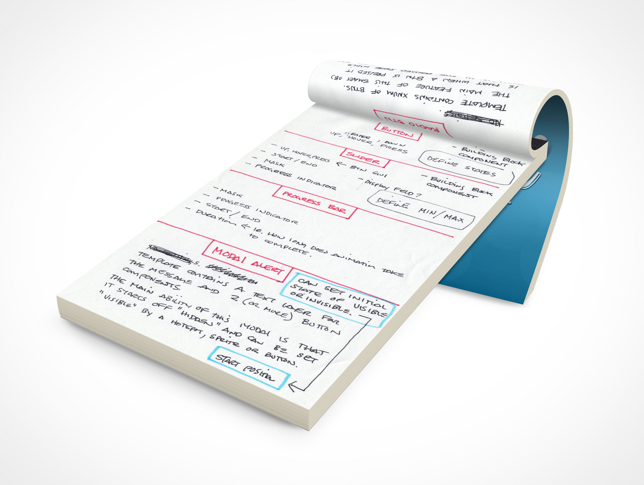 Tape Bound Notepad Mockup 7r2