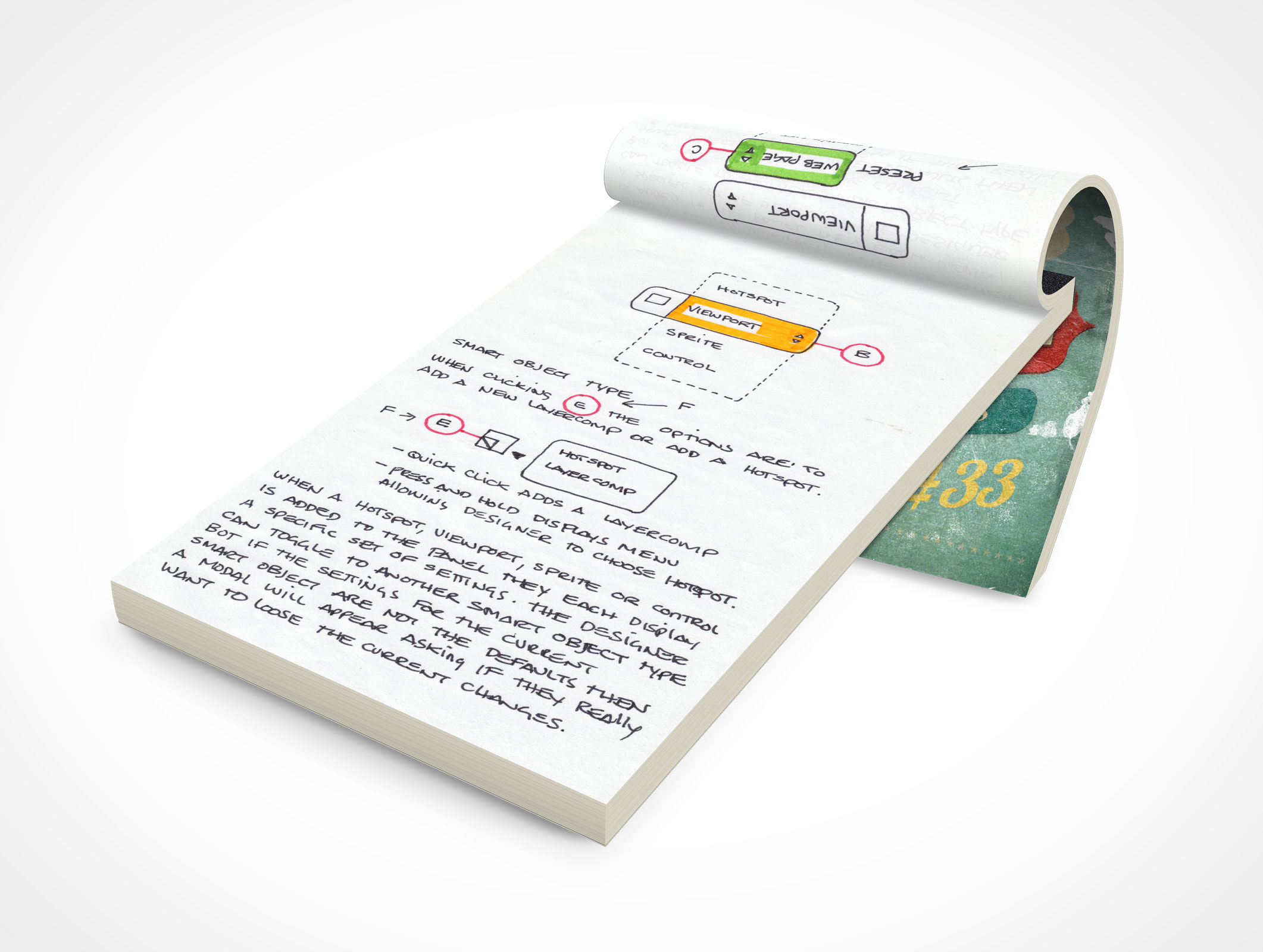 Tape Bound Notepad Mockup 7r3