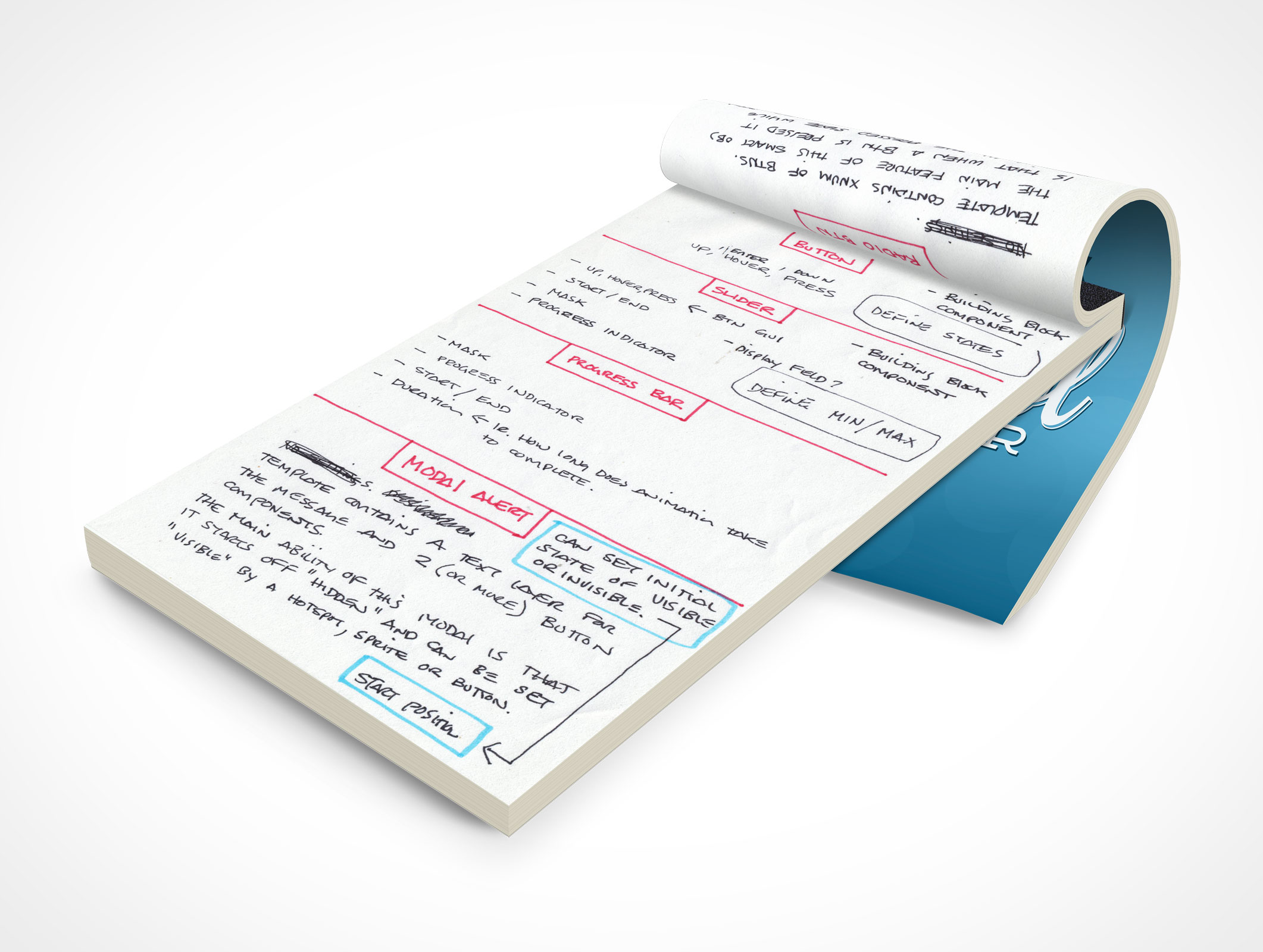 Tape Bound Notepad Mockup 8r3