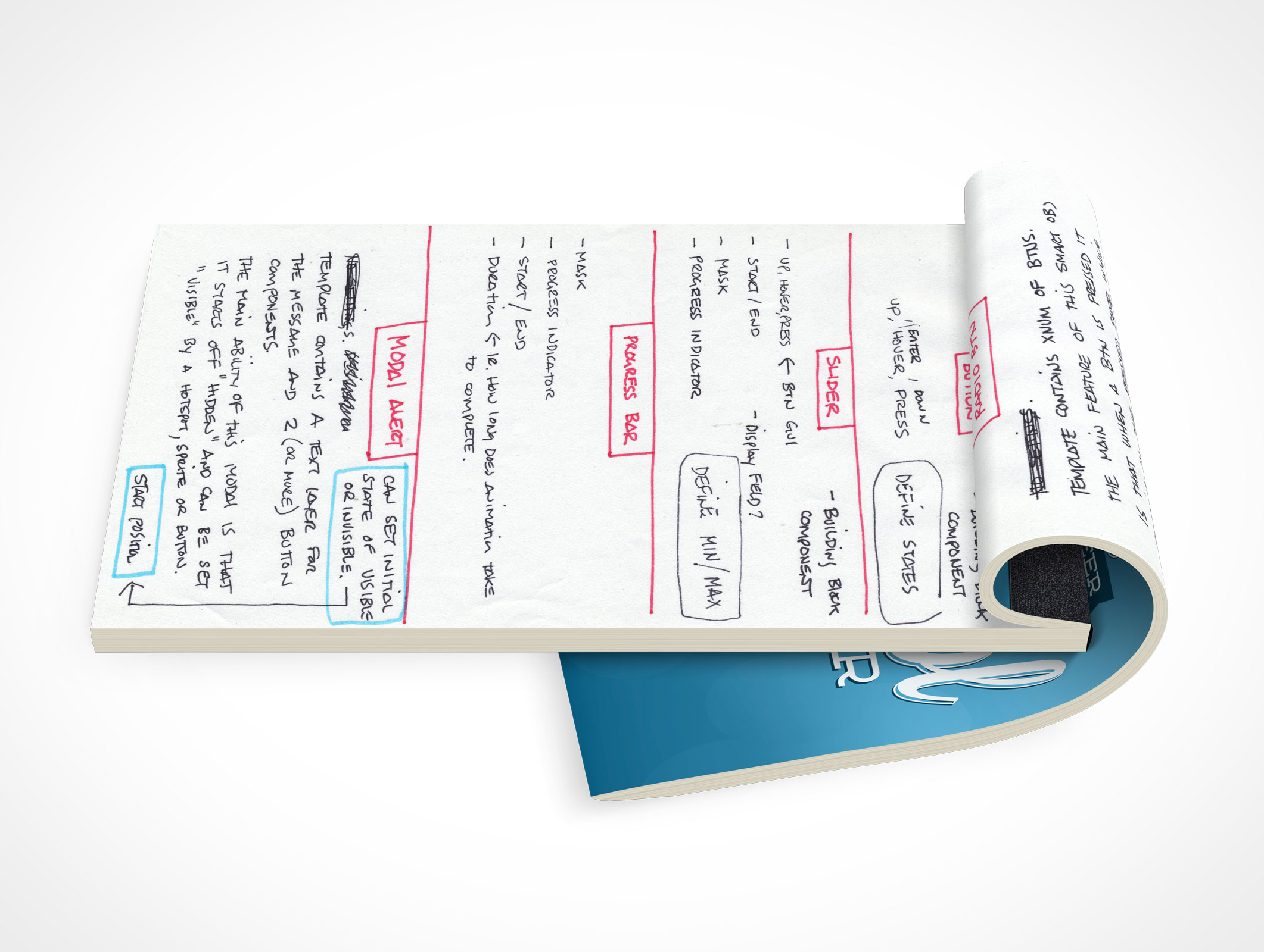 Tape Bound Notepad Mockup 9r2
