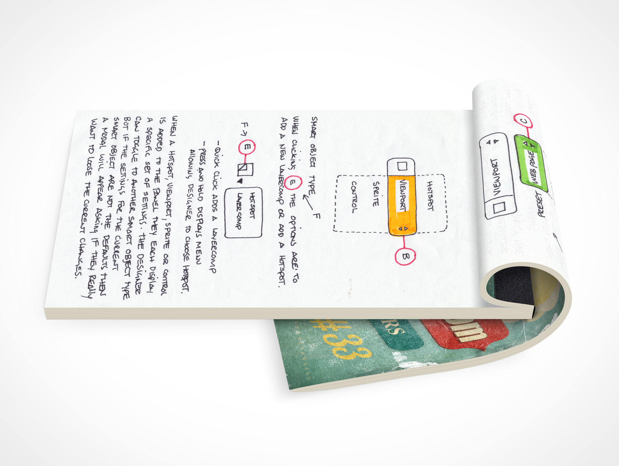 Tape Bound Notepad Mockup 9r3