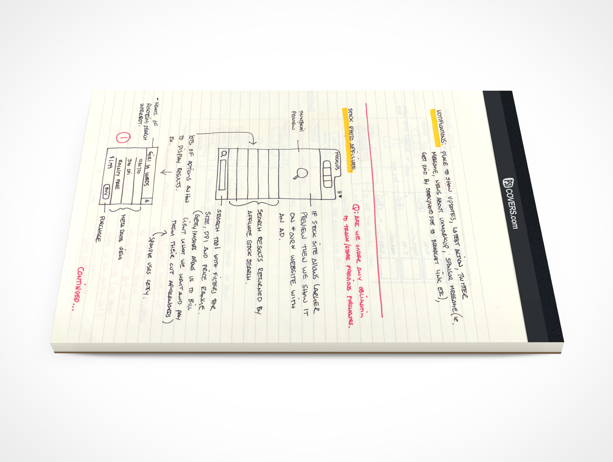 Stationery Notepad Mockup 4r4