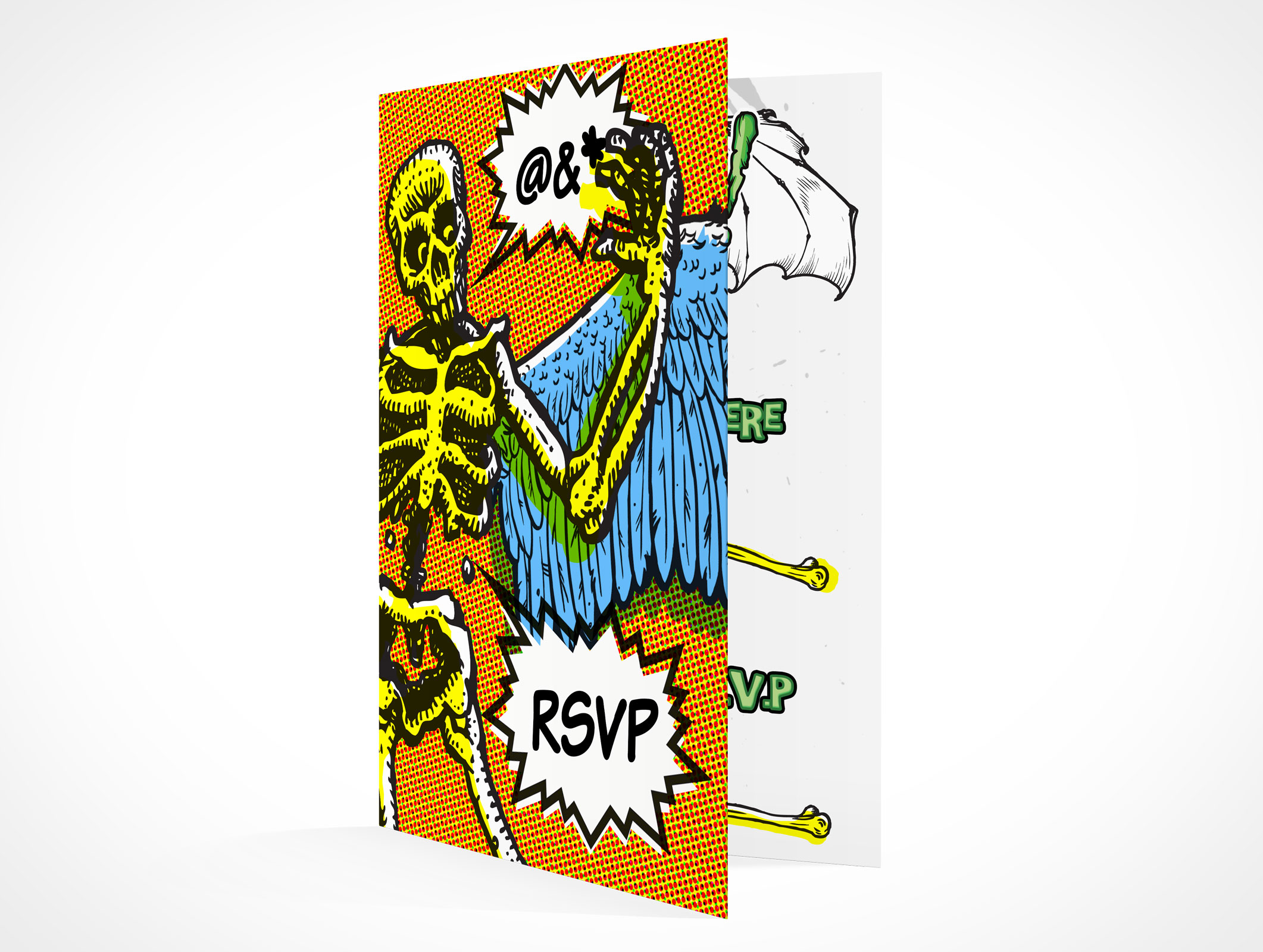 Bi-Fold RSVP Card Mockup 2r2