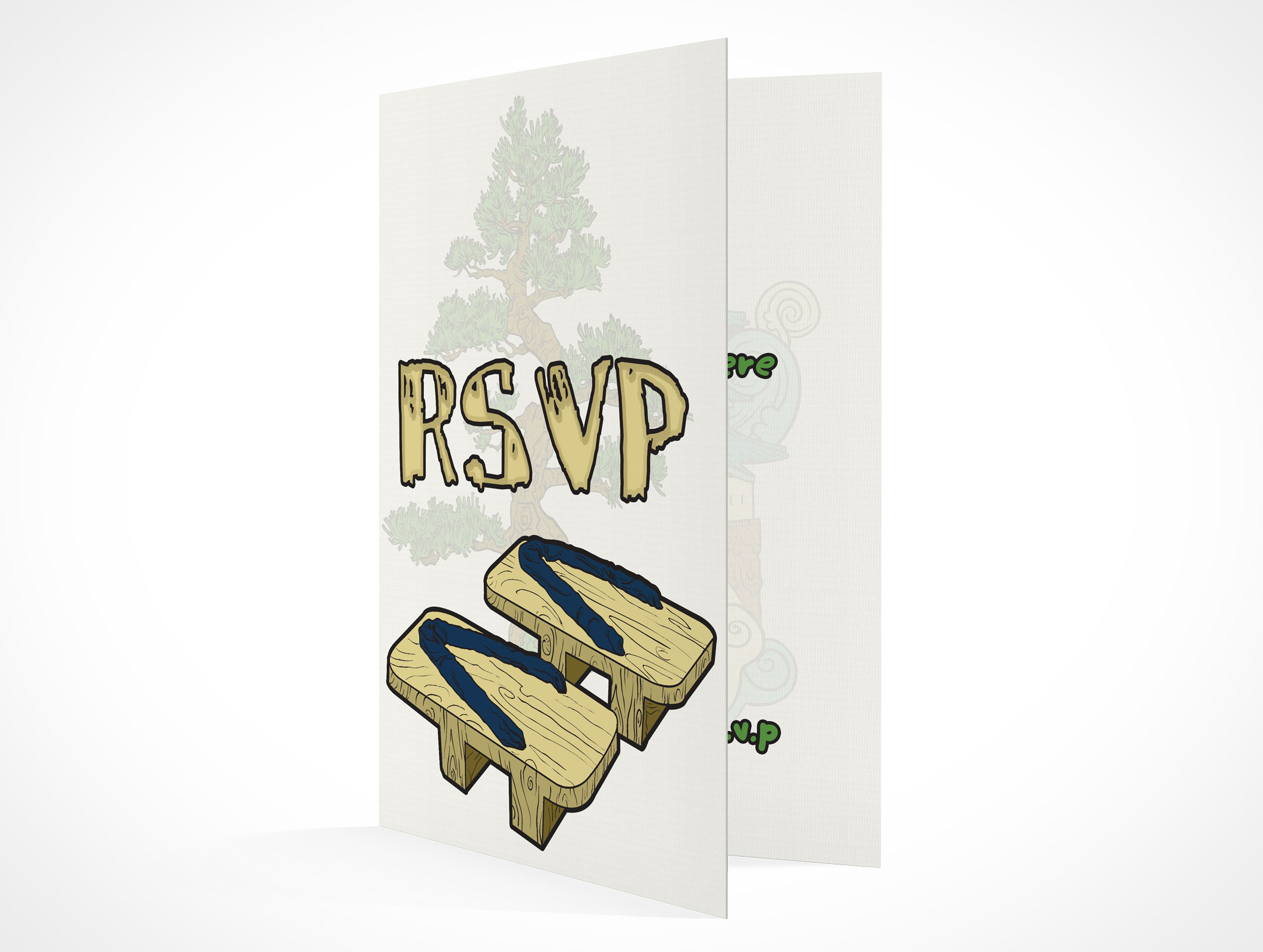 Bi-Fold RSVP Card Mockup 2r5