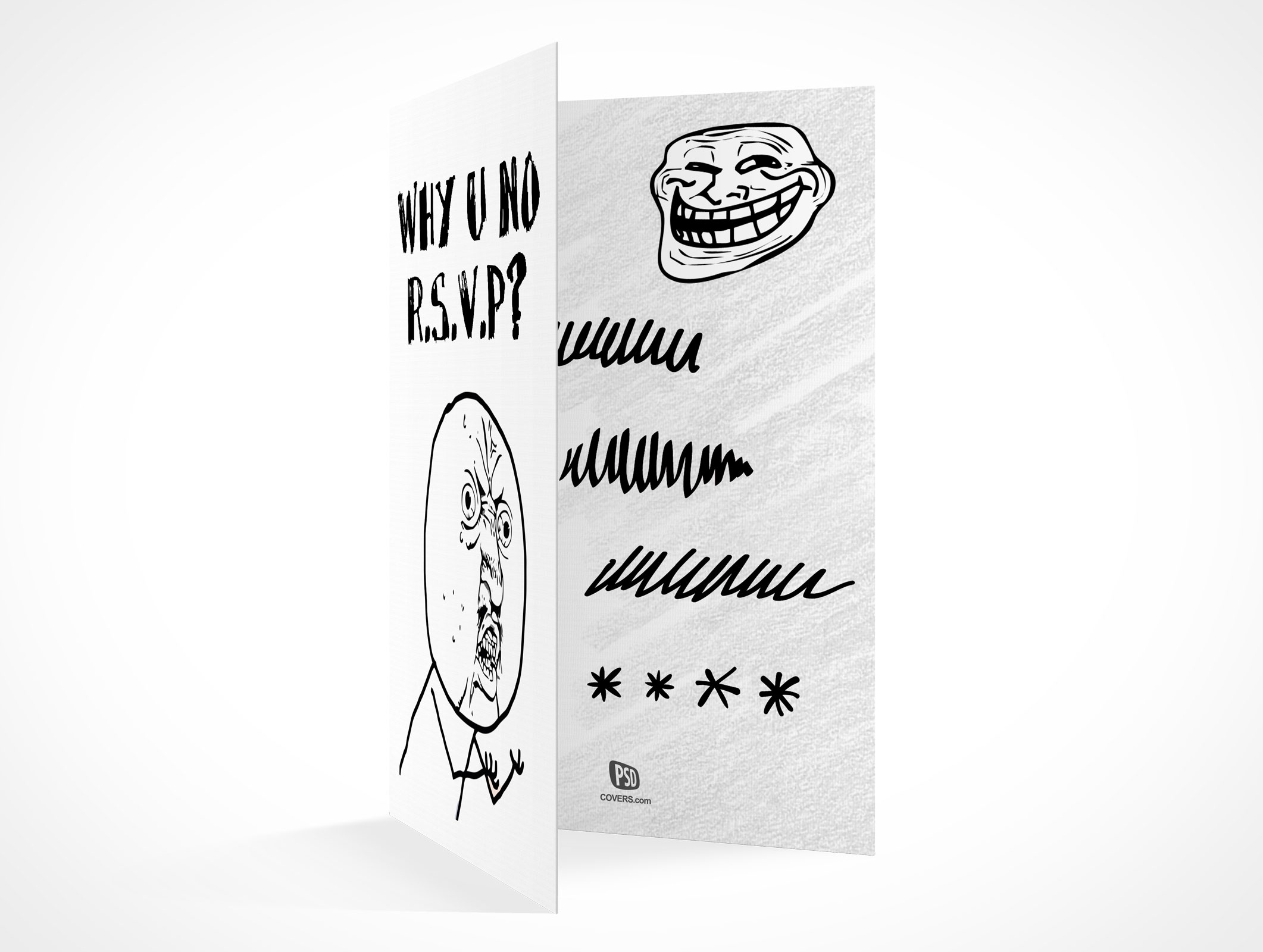 Bi-Fold RSVP Card Mockup 3r2