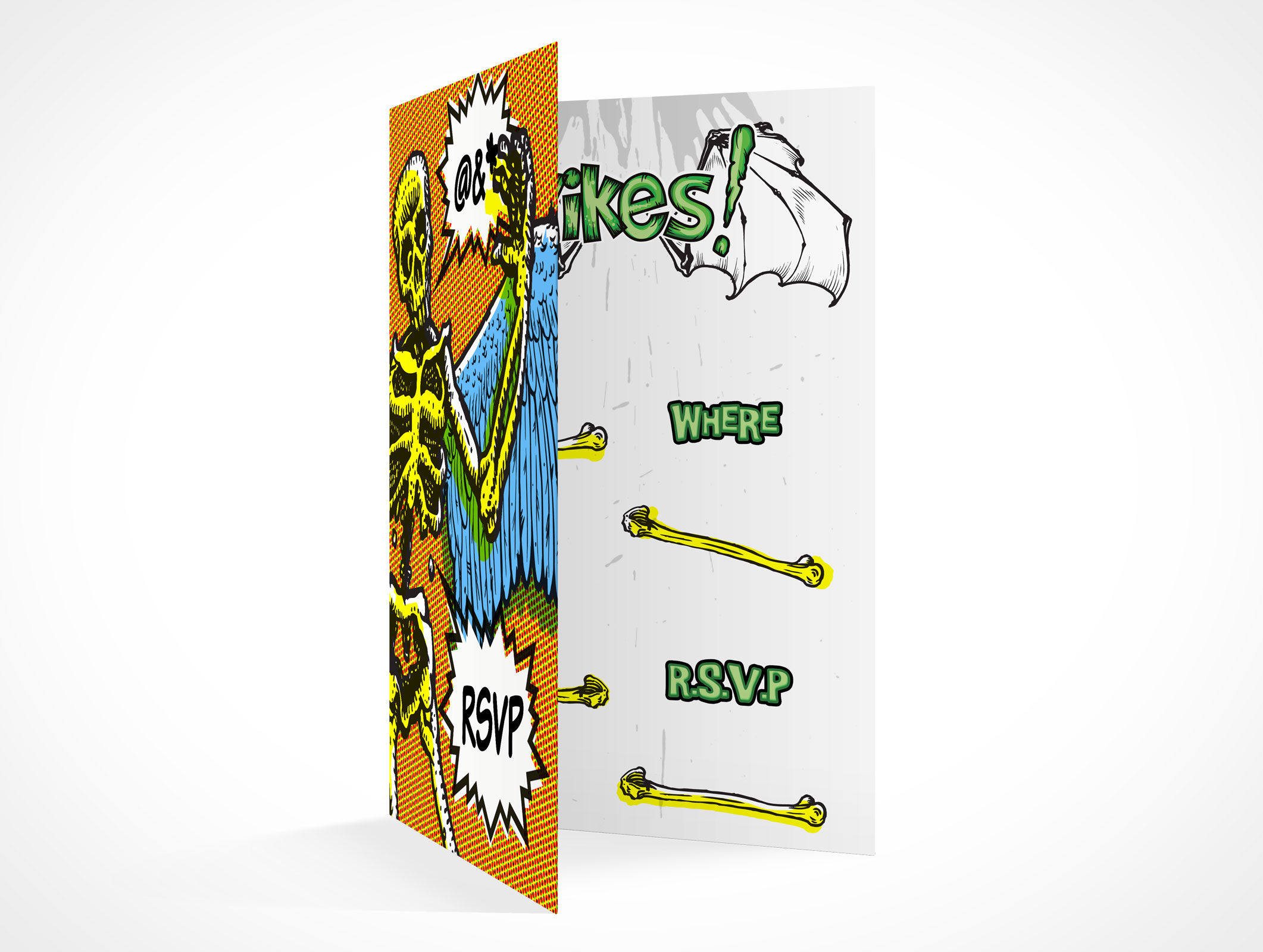 Bi-Fold RSVP Card Mockup 3r3