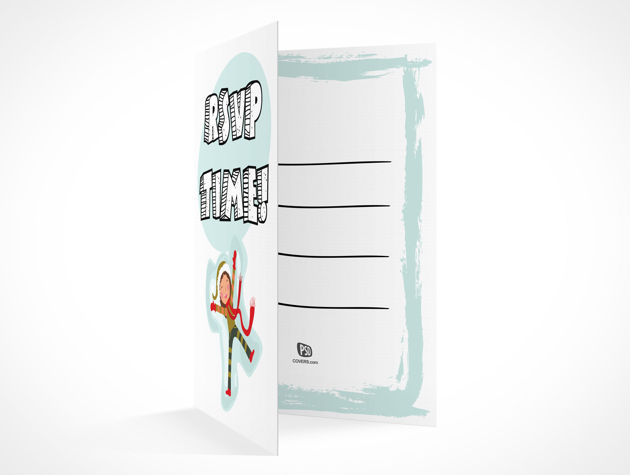 Bi-Fold RSVP Card Mockup 3r4