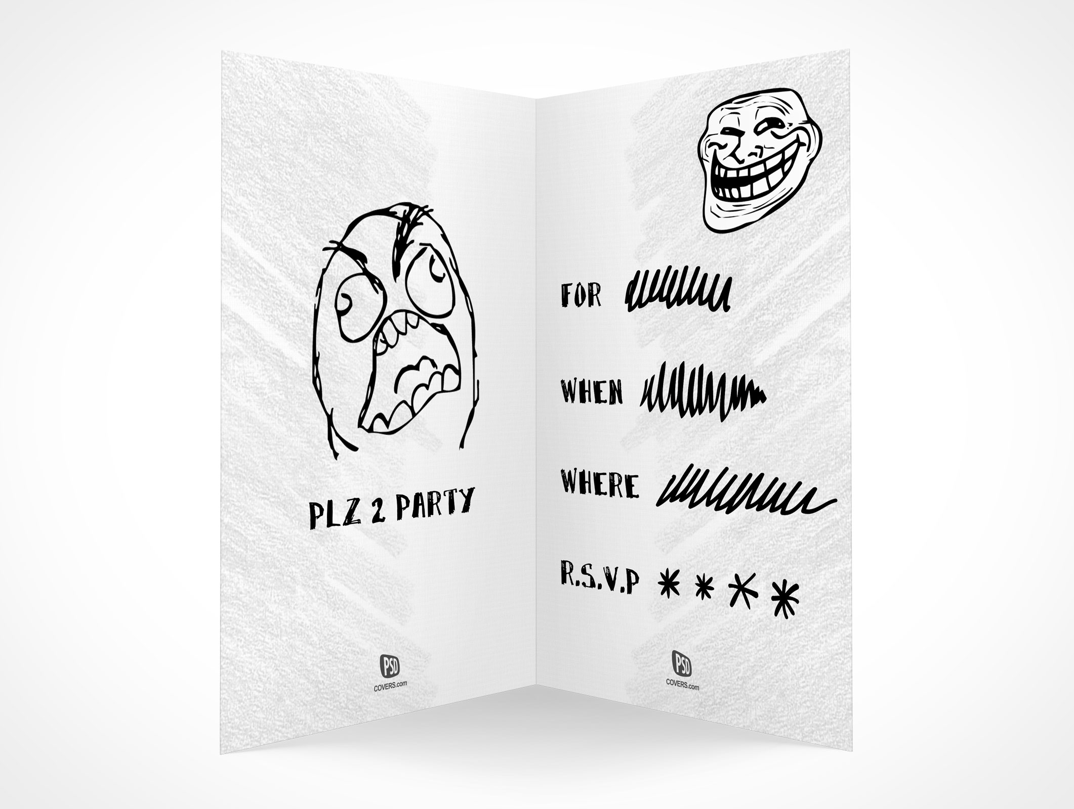 Bi-Fold RSVP Card Mockup 4r2