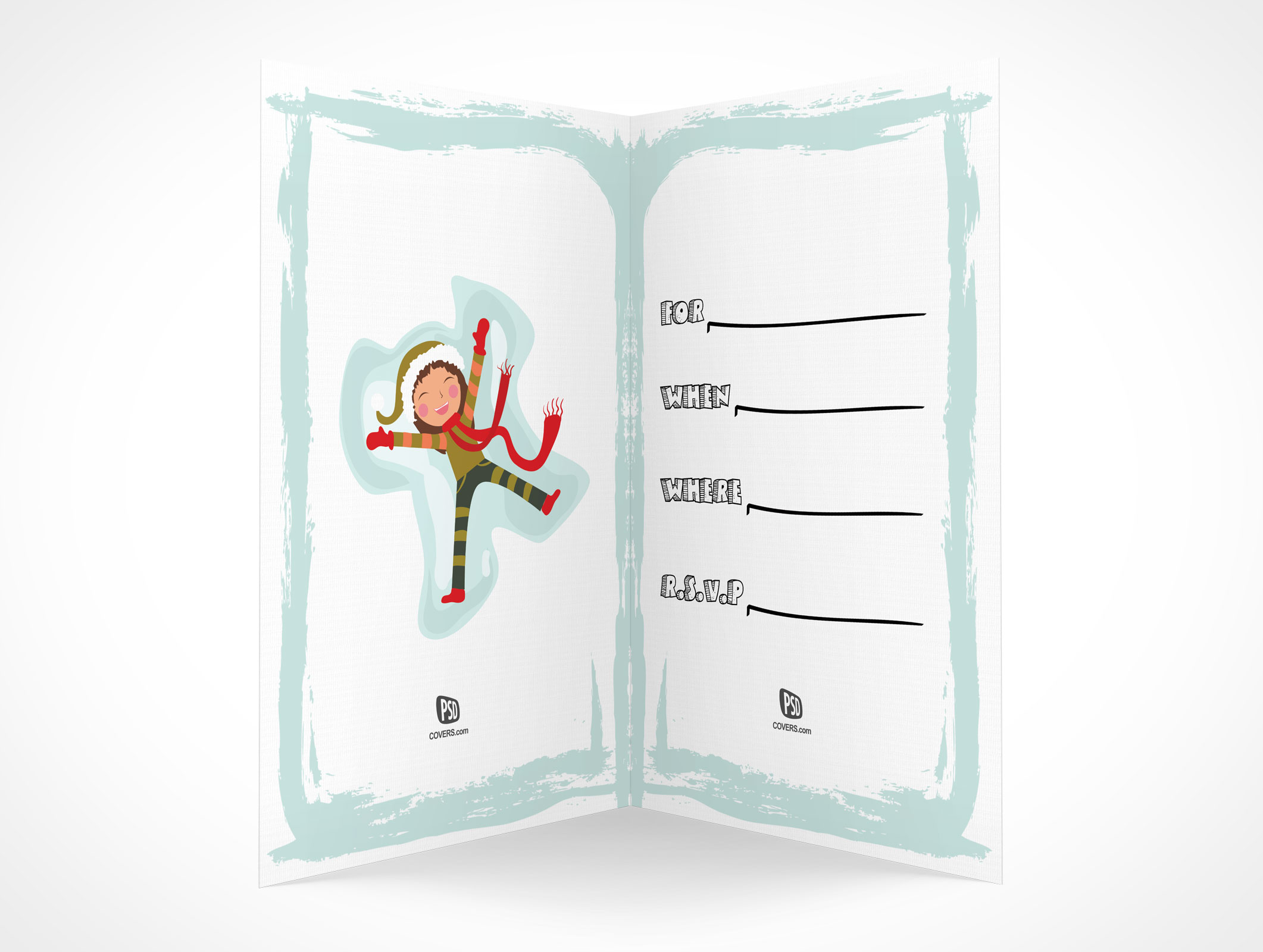 Bi-Fold RSVP Card Mockup 4r4