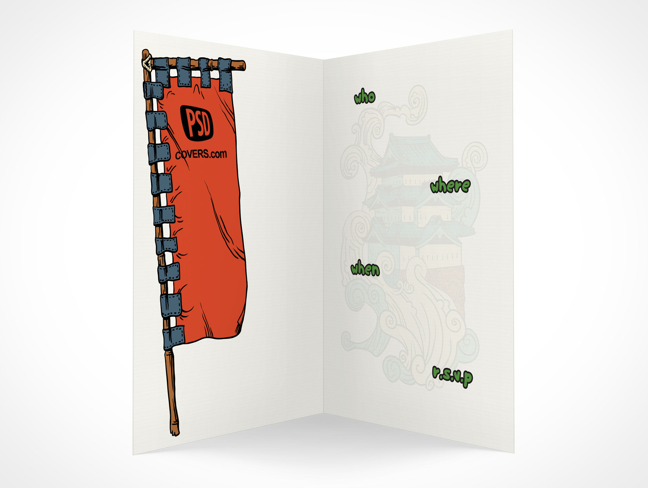Bi-Fold RSVP Card Mockup 4r5