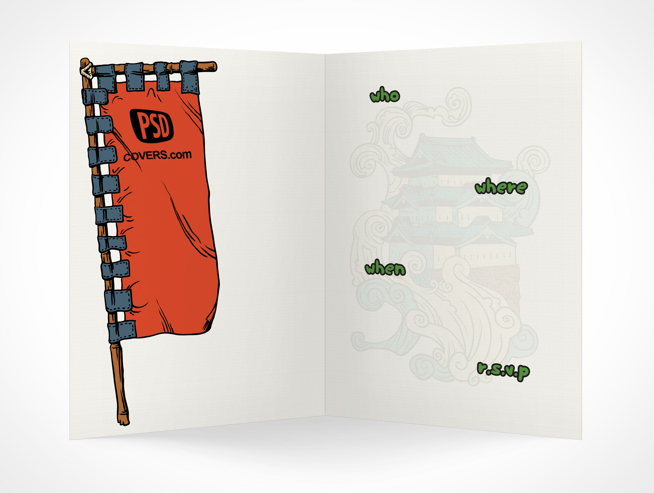 Bi-Fold RSVP Card Mockup 5r2