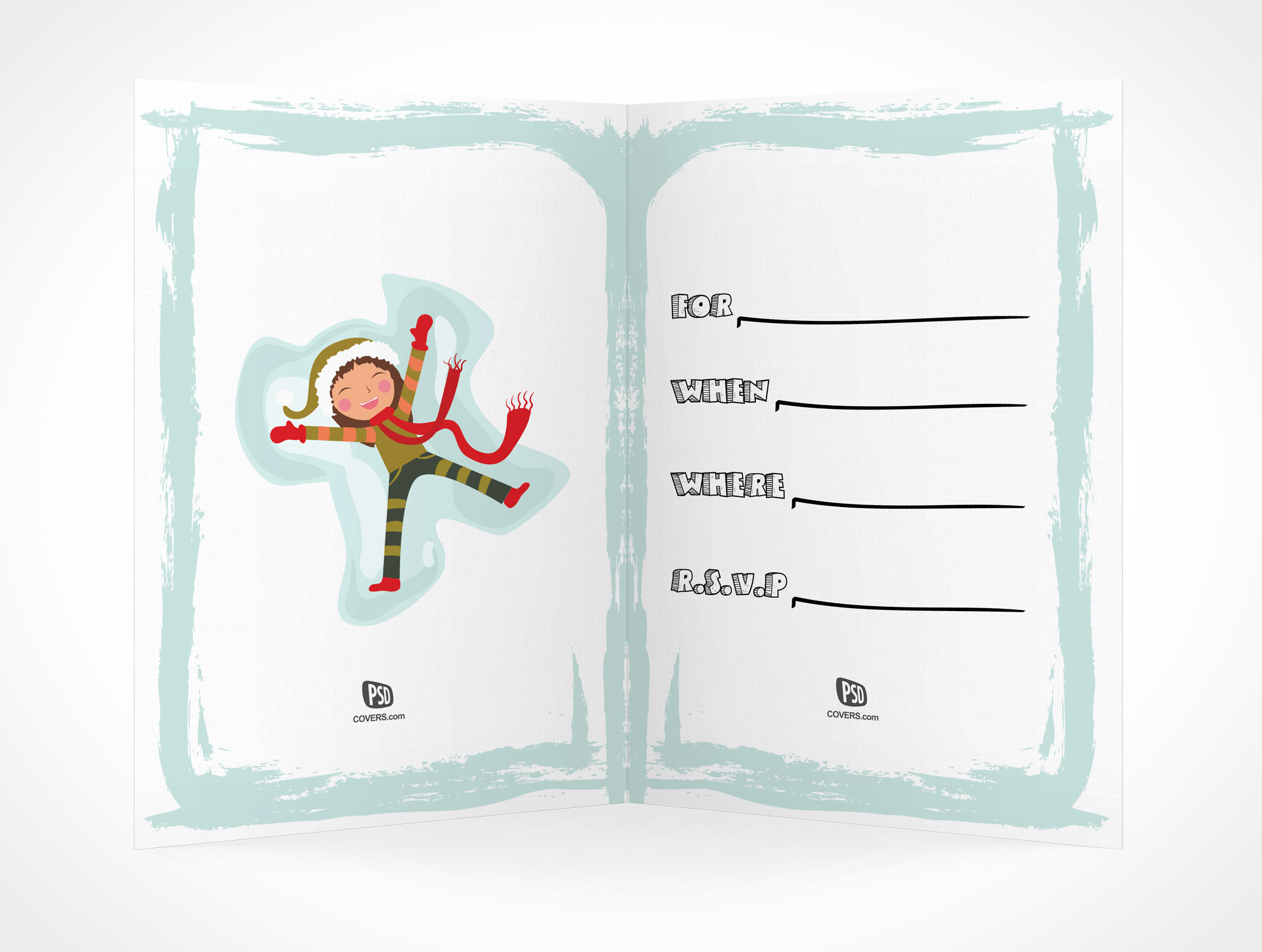 Bi-Fold RSVP Card Mockup 5r5