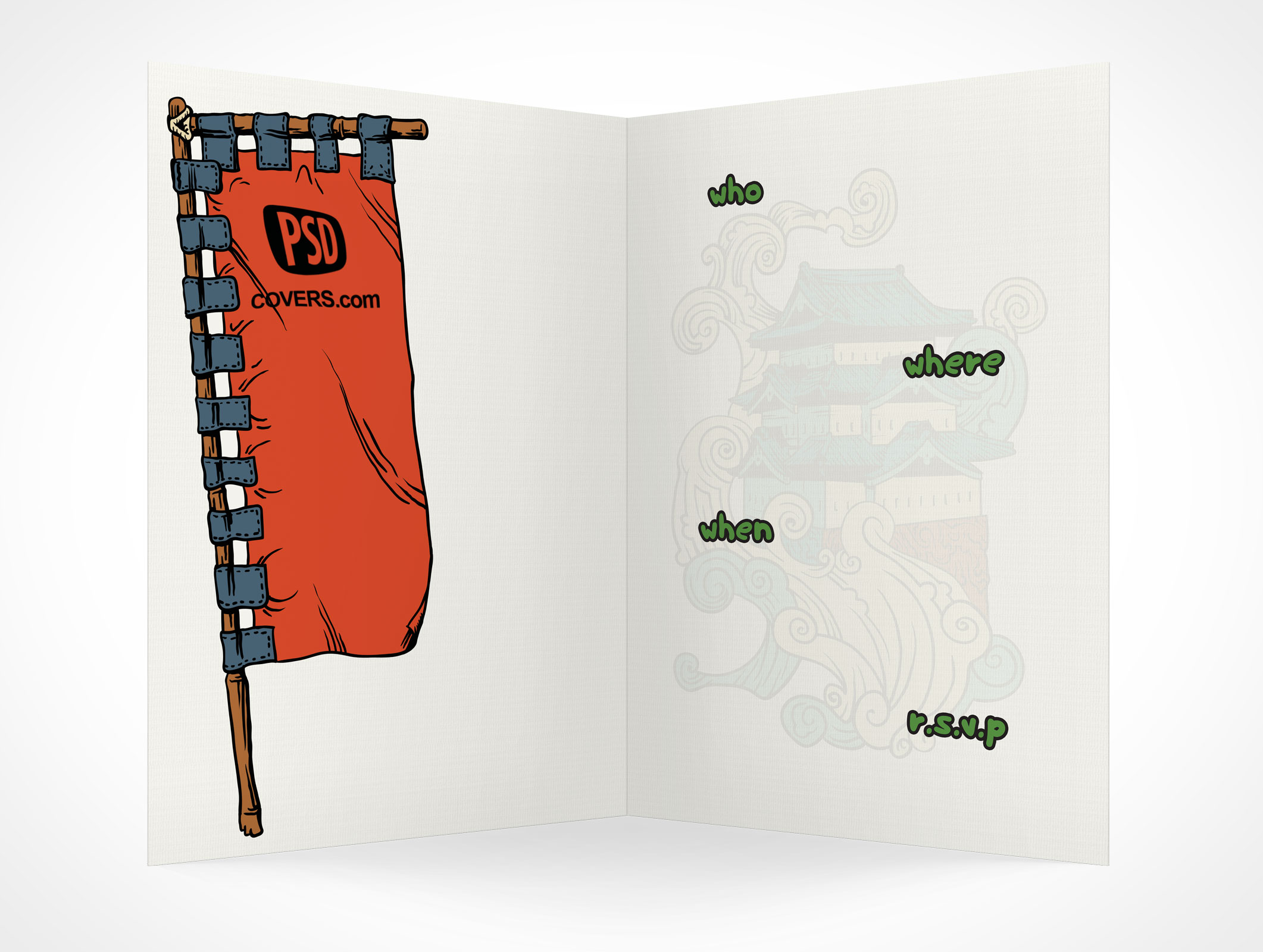 Bi-Fold RSVP Card Mockup 6r2