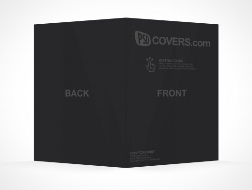 PSD Mockup RSVP generic party invitation card