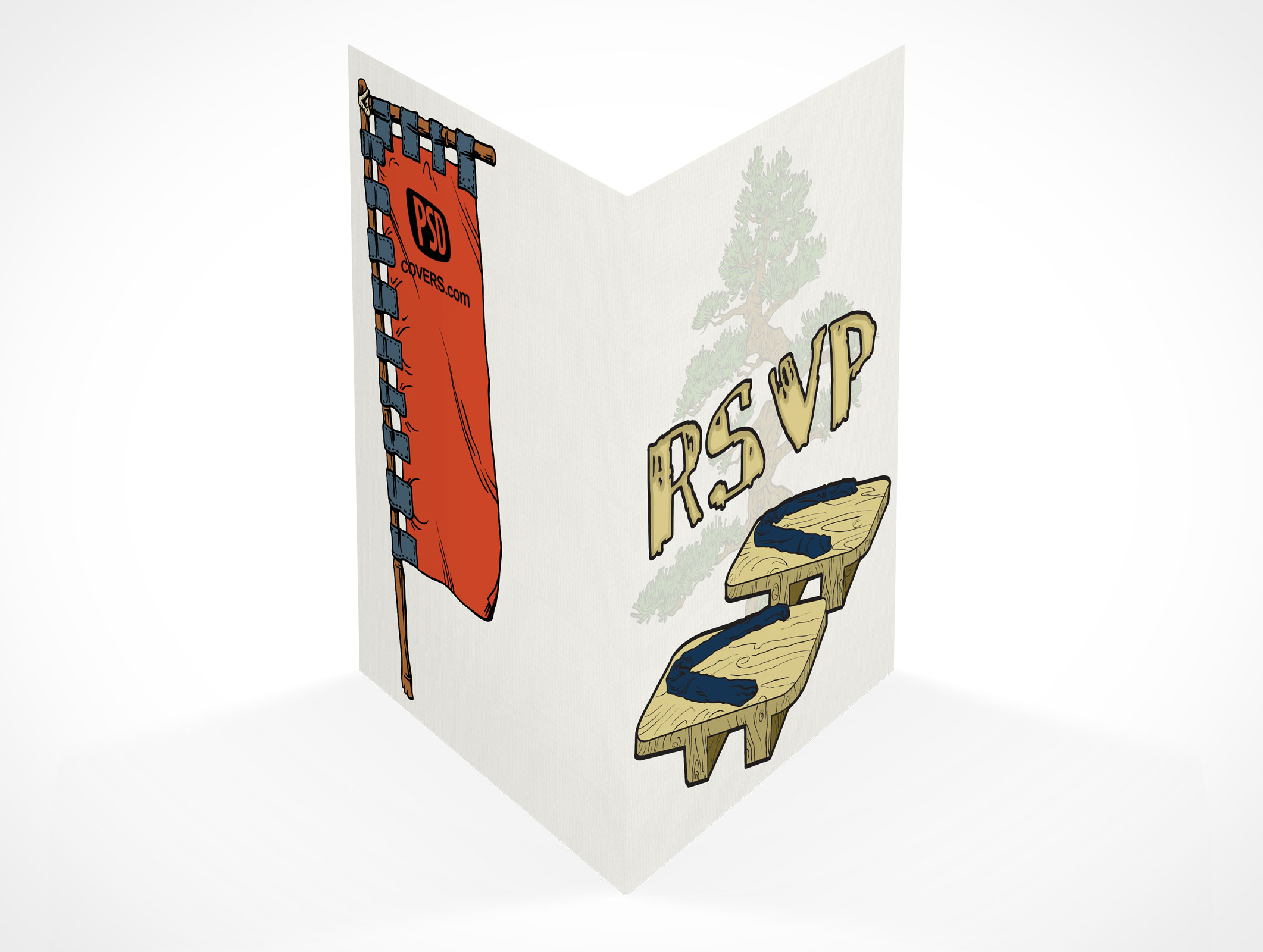 Bi-Fold RSVP Card Mockup 12r2