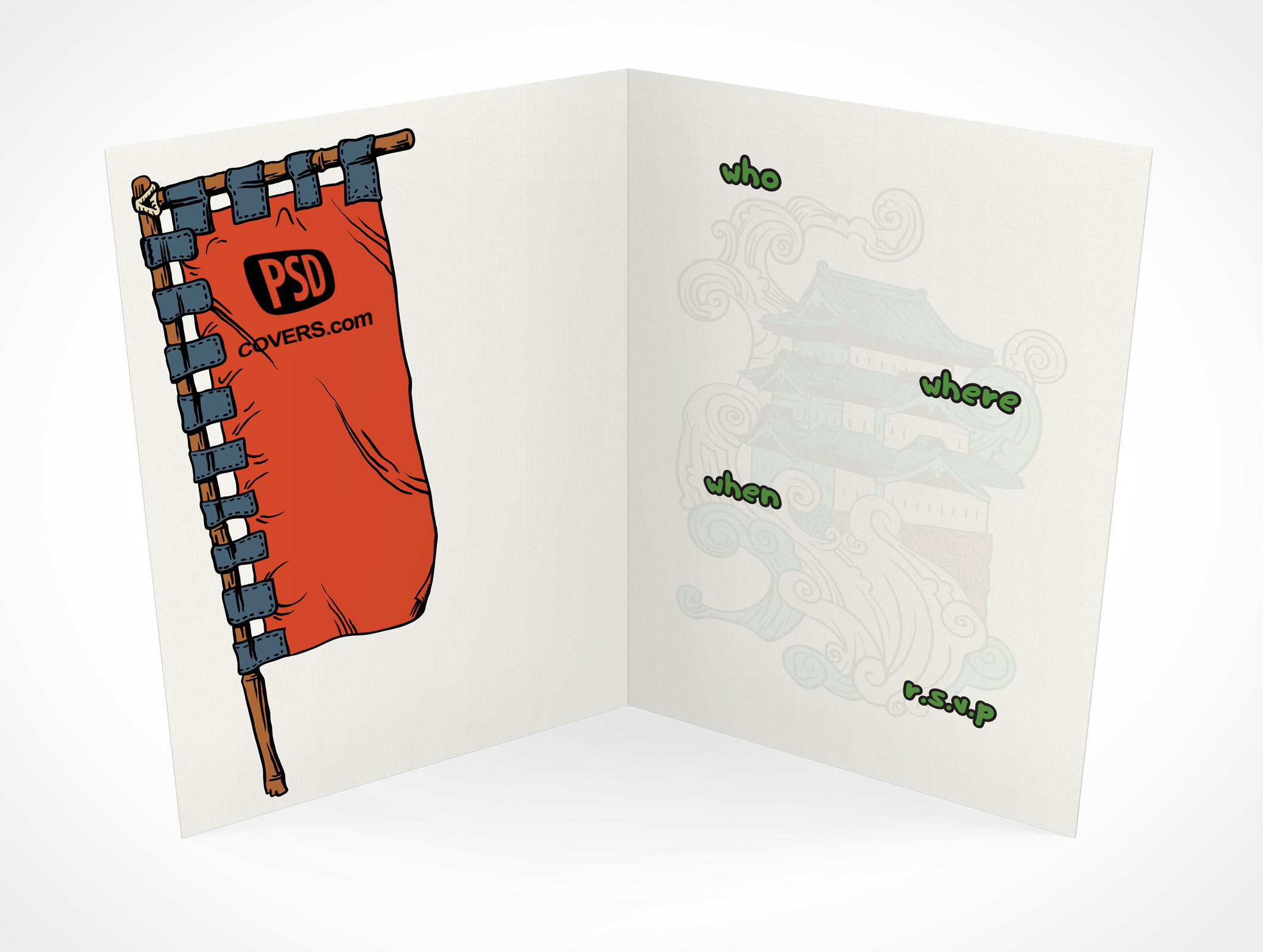 Bi-Fold RSVP Card Mockup 14r5