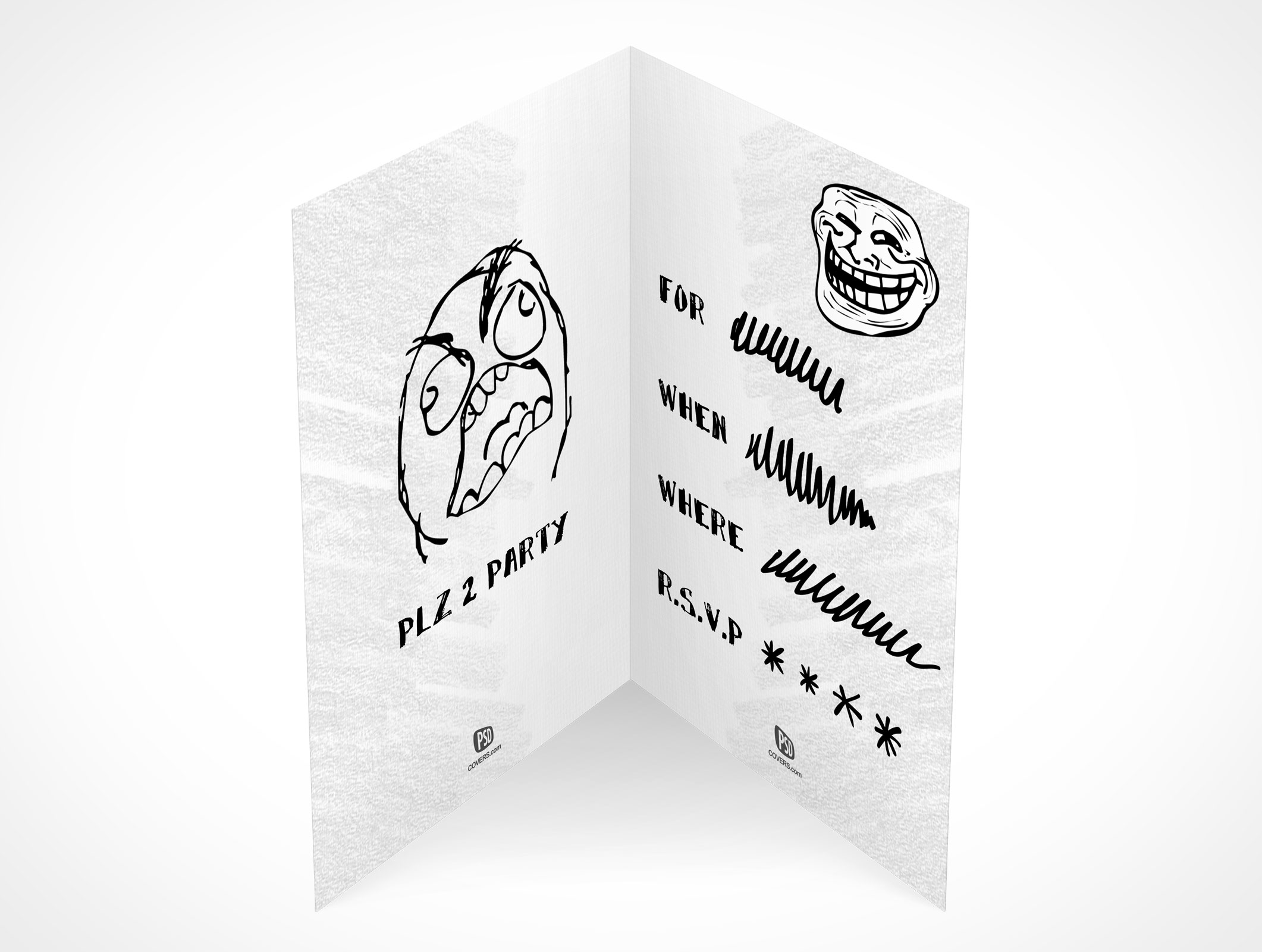 Bi-Fold RSVP Card Mockup 15r2
