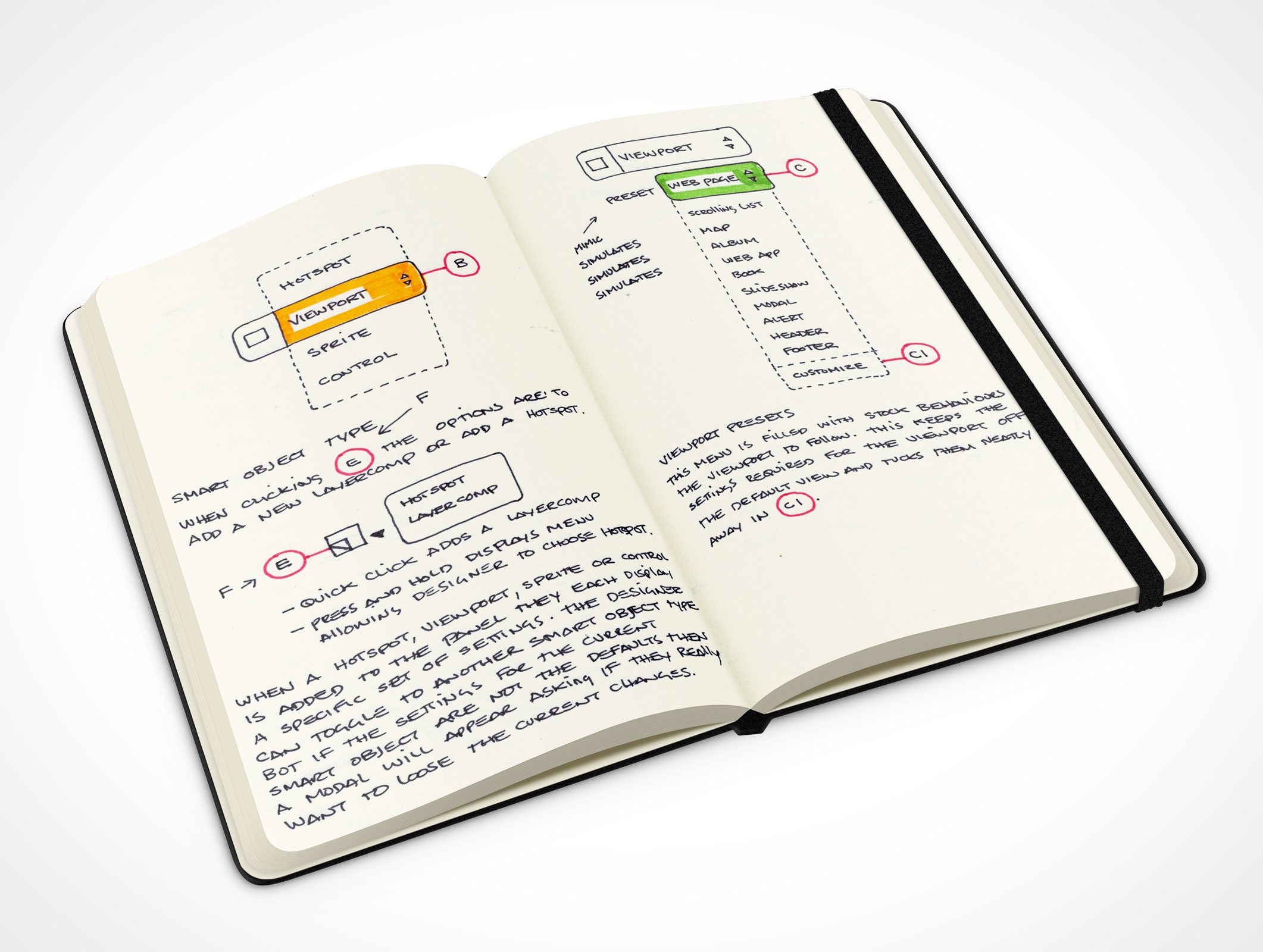 Black Notebook Mockup 2r4
