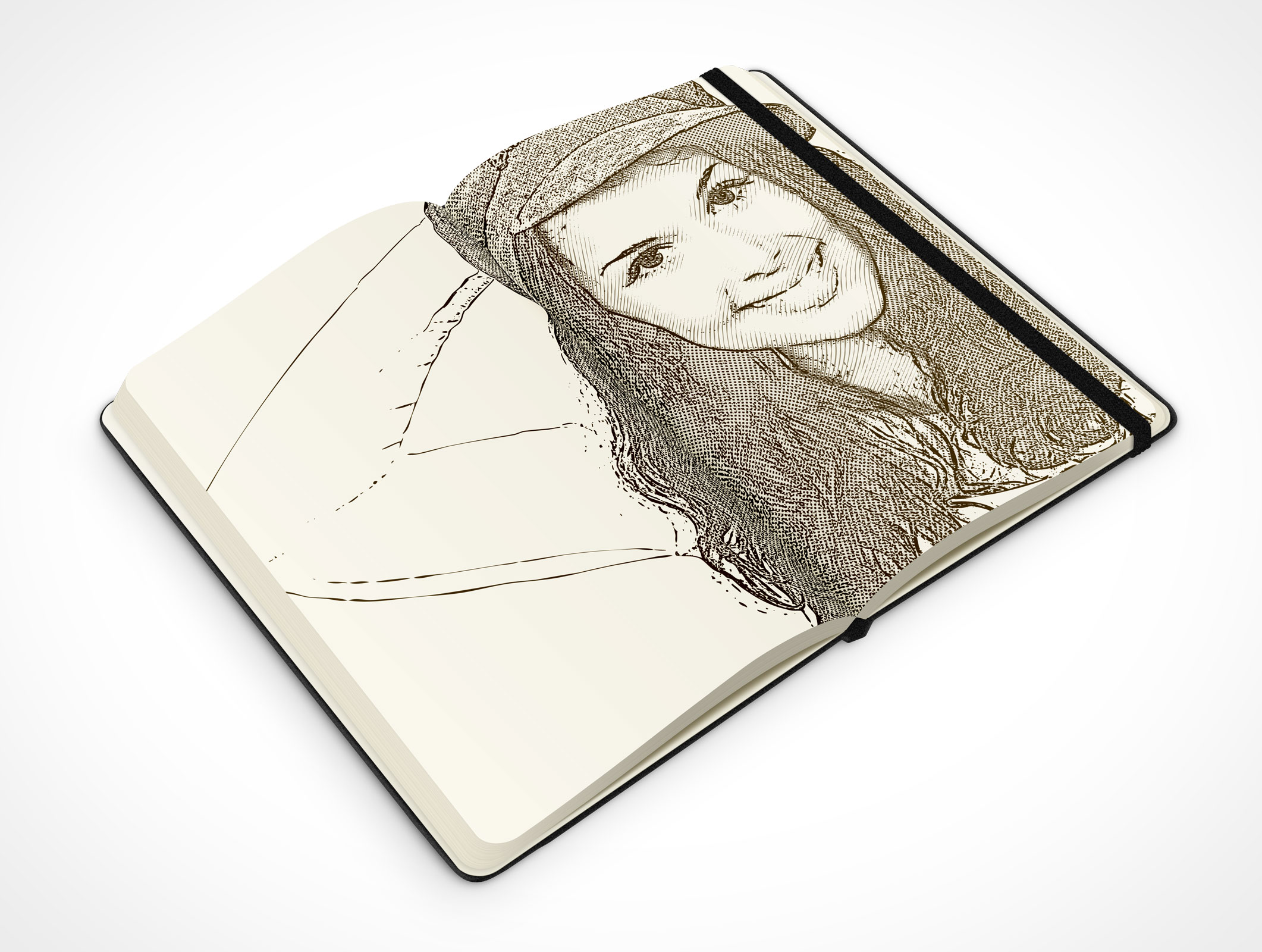 Black Notebook Mockup 3r3