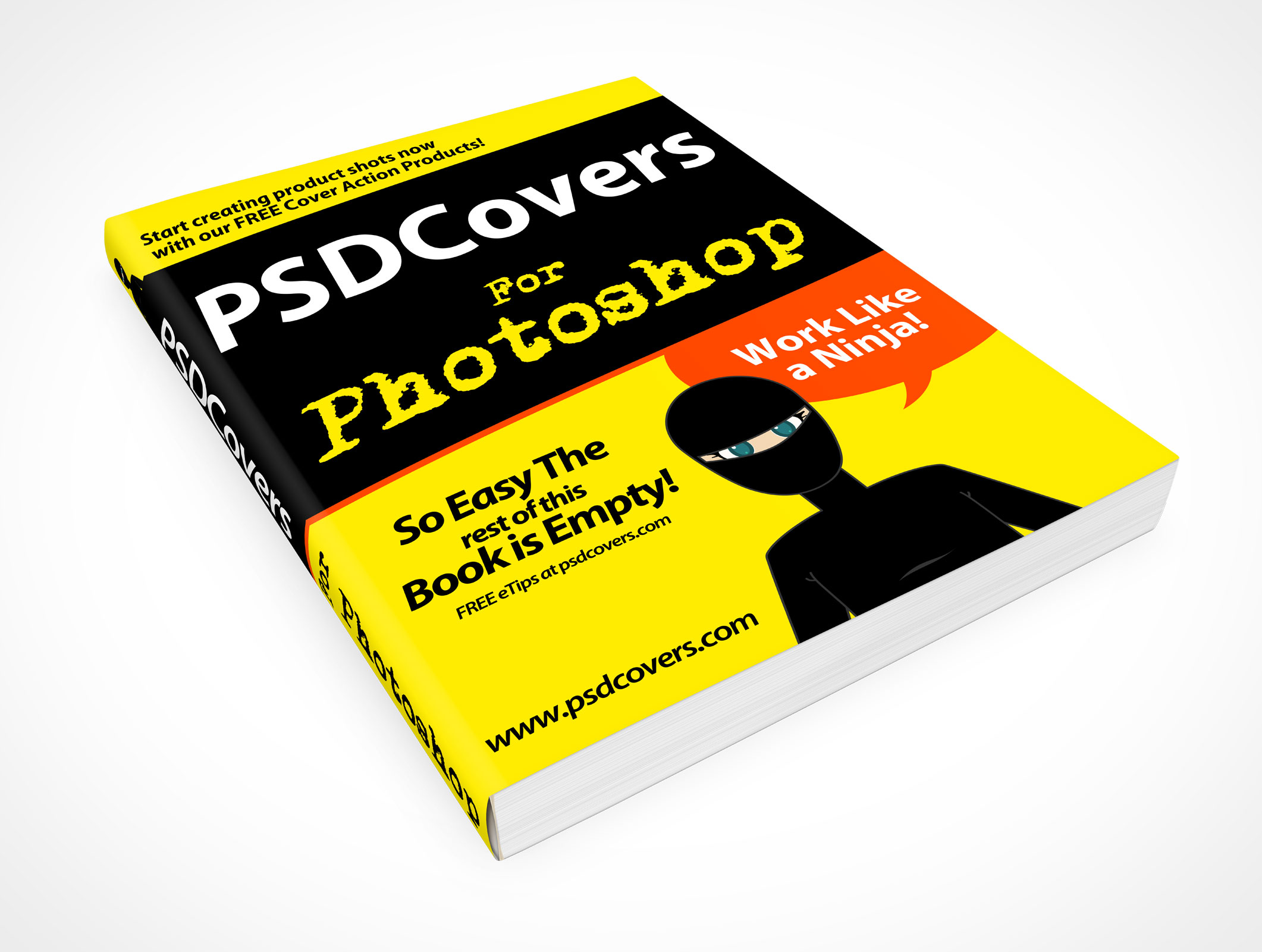 PSD Mockup Photoshop Softcover Manual