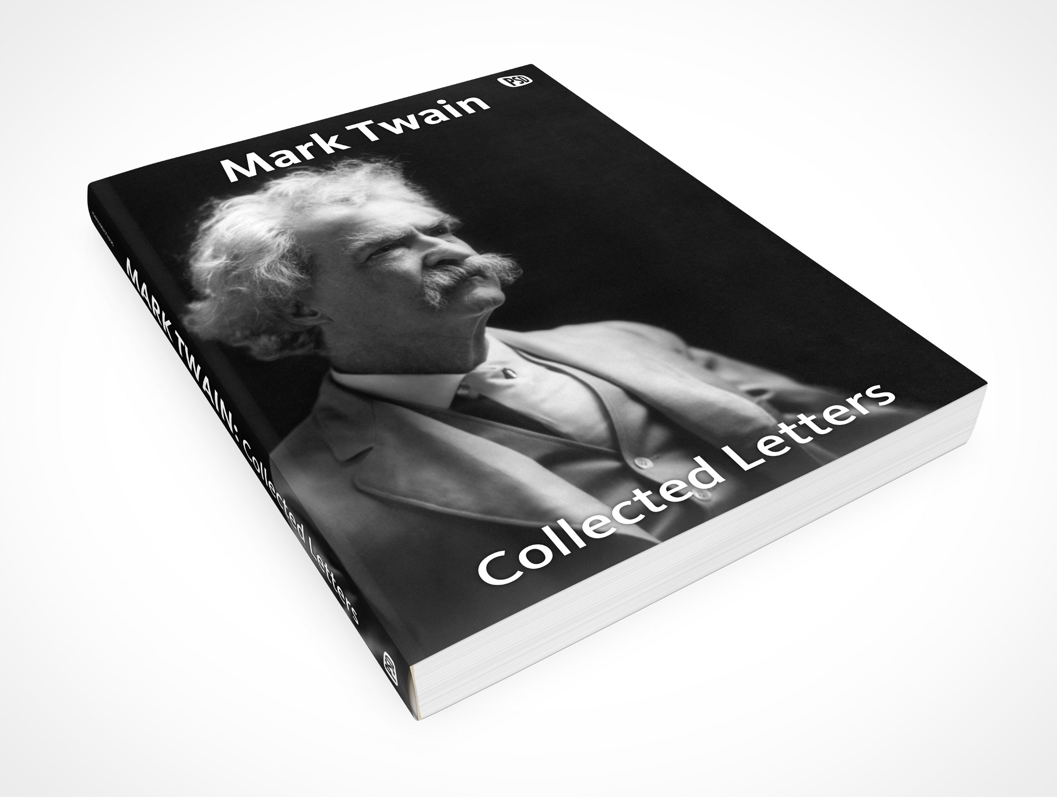 PSD Mockup Mark Twain Softcover Manual