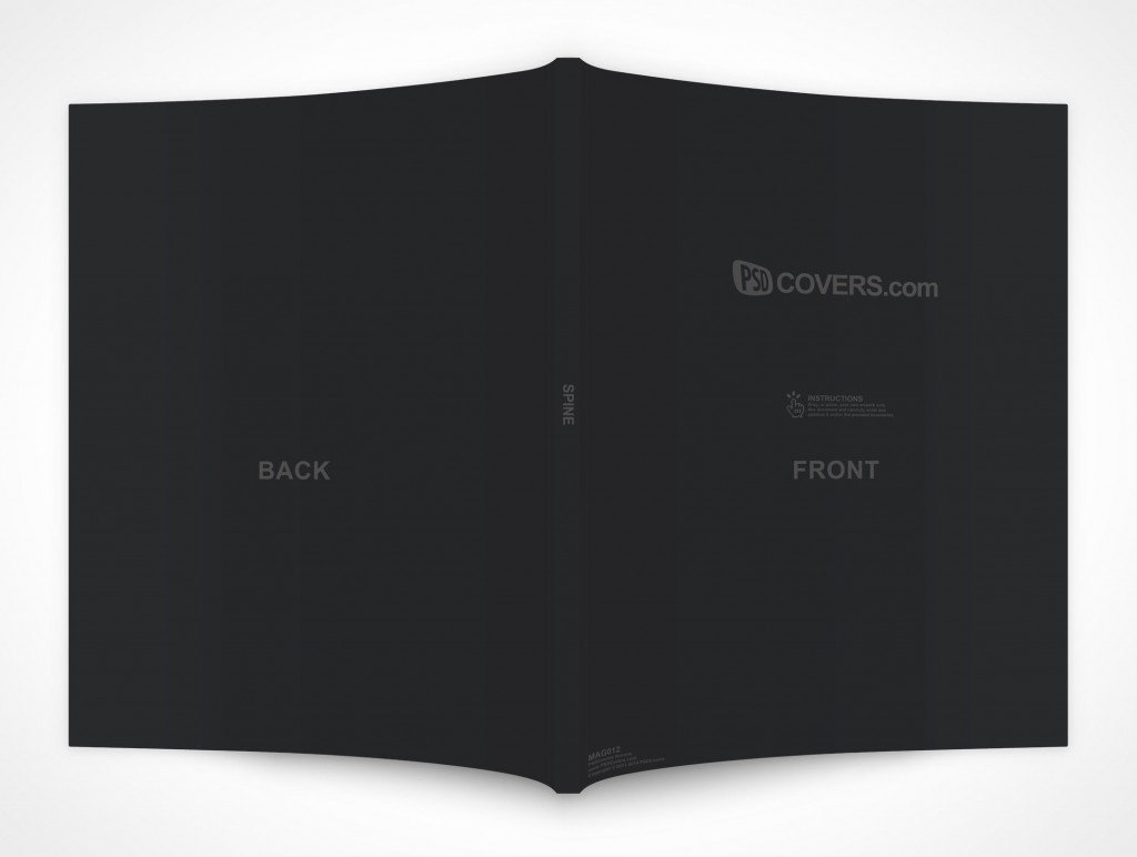 Download Open Magazine Mockup Face Down on Centerfold