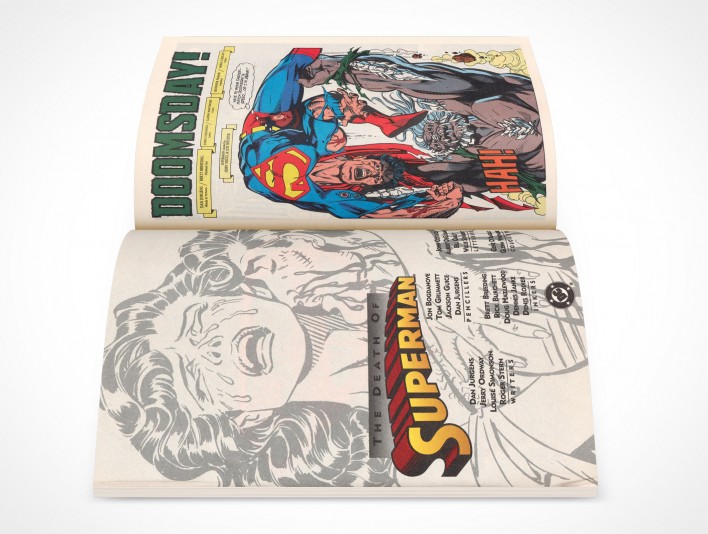 Show off your full Spread Comic Book Mockup 13
