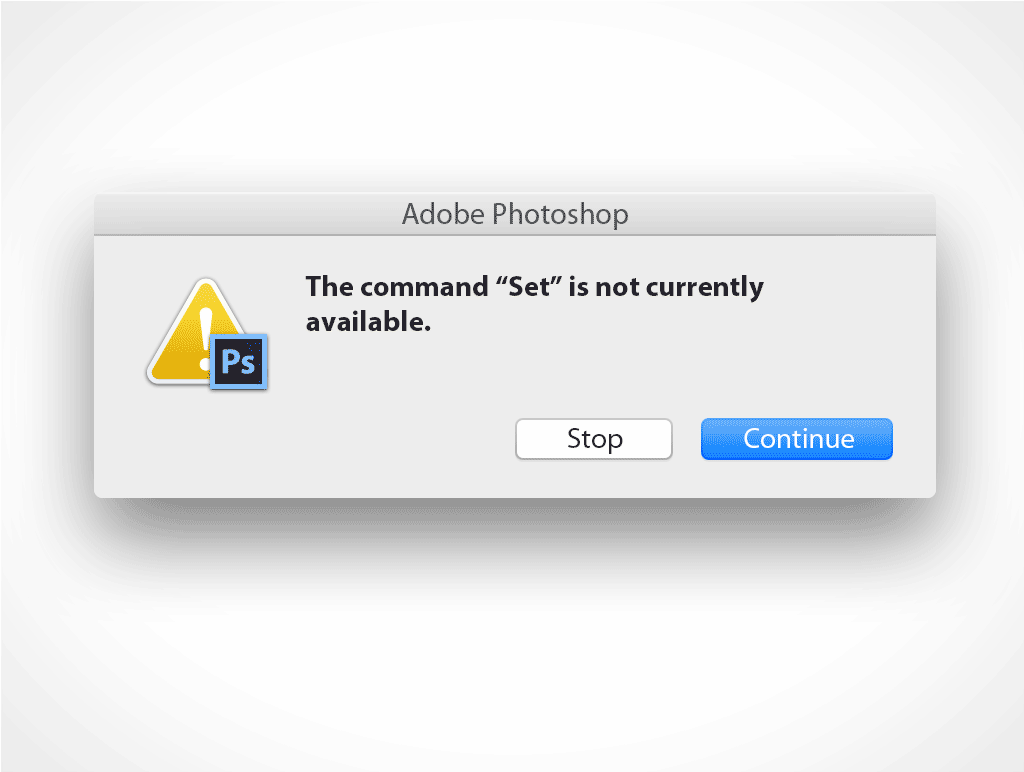 photoshop errors modals appear during mockup final render