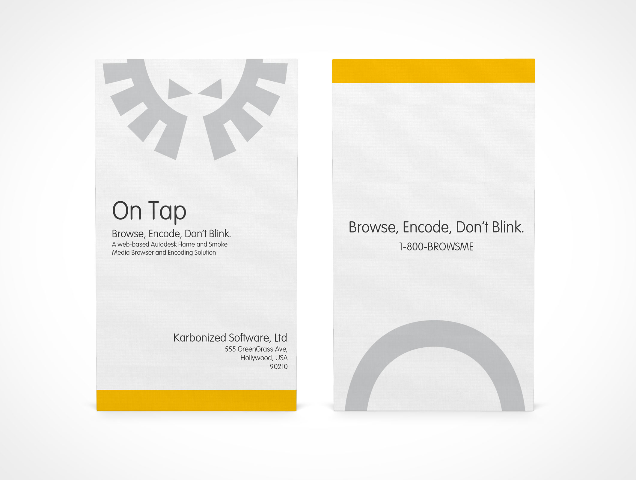 PSD Covers portrait mode business card mockup facing forward