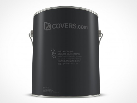 PSD 1 Gallon Paint Can Mockup