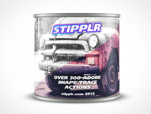 8oz Paint Can Mockup 30r