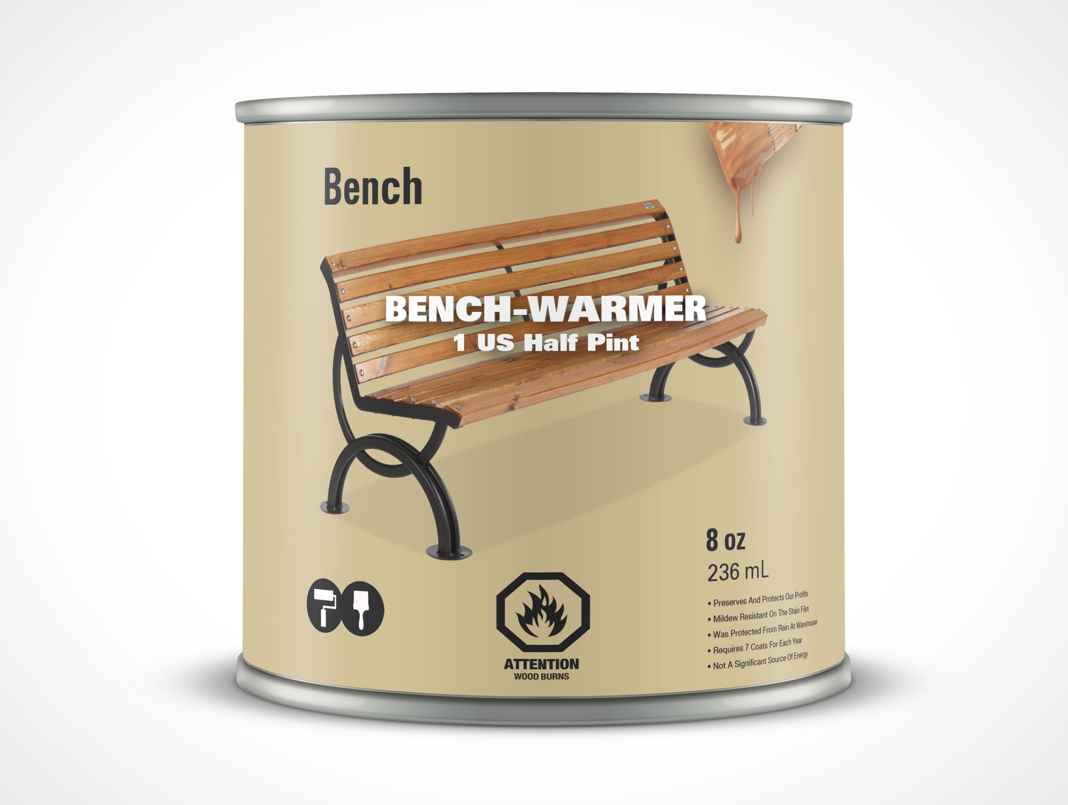 8oz Paint Can Mockup 30r4