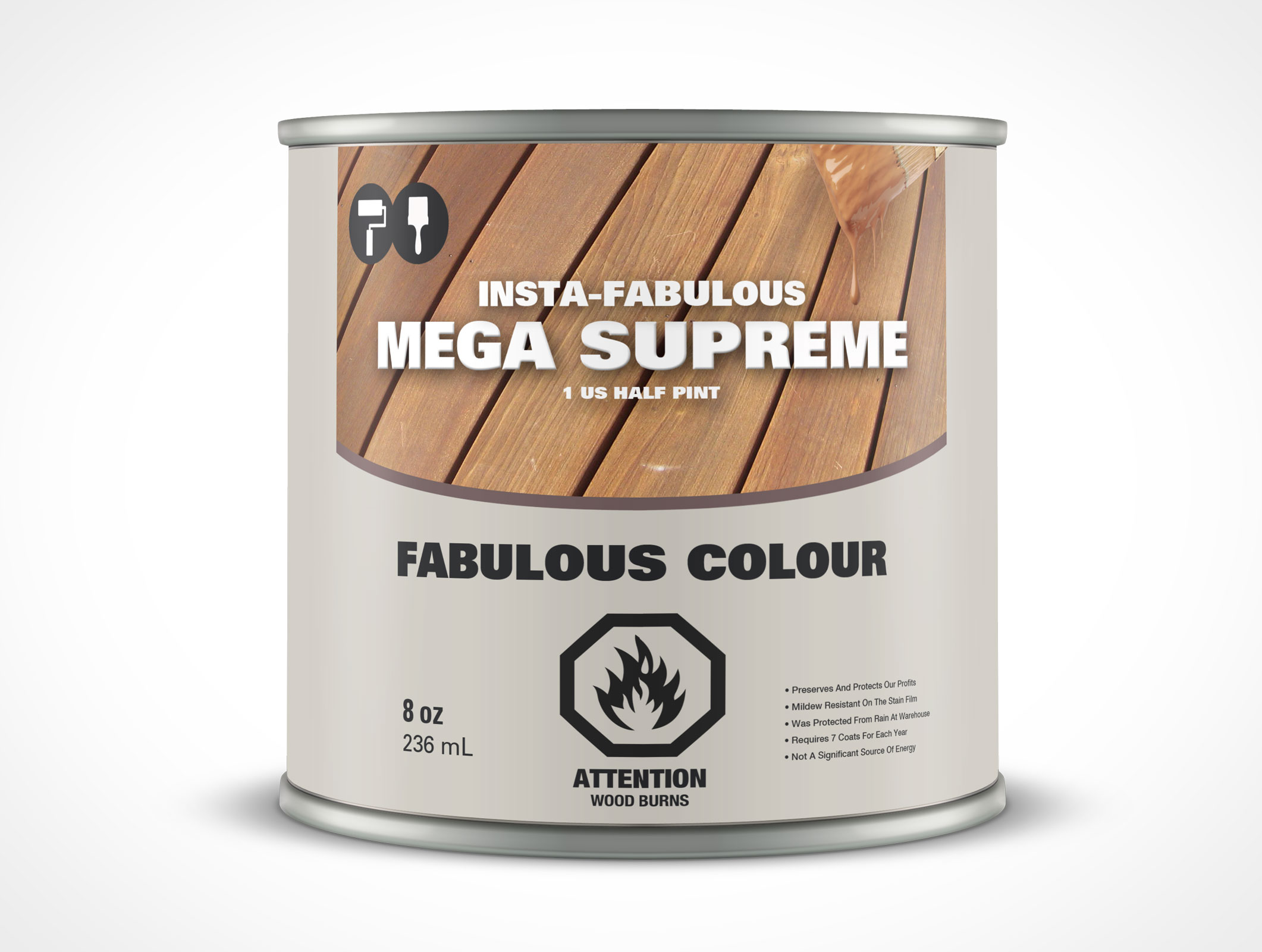 8oz Paint Can Mockup 30r5
