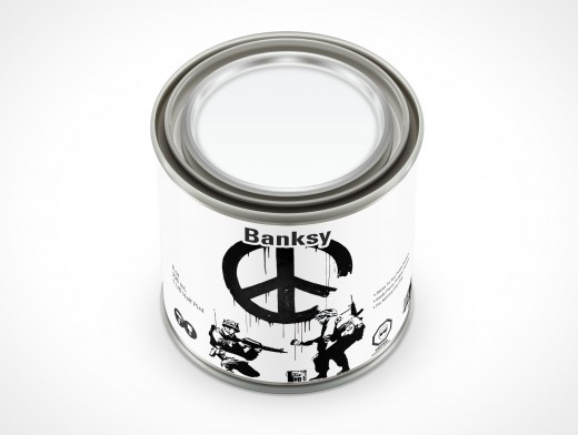 8oz Paint Can Mockup 32r