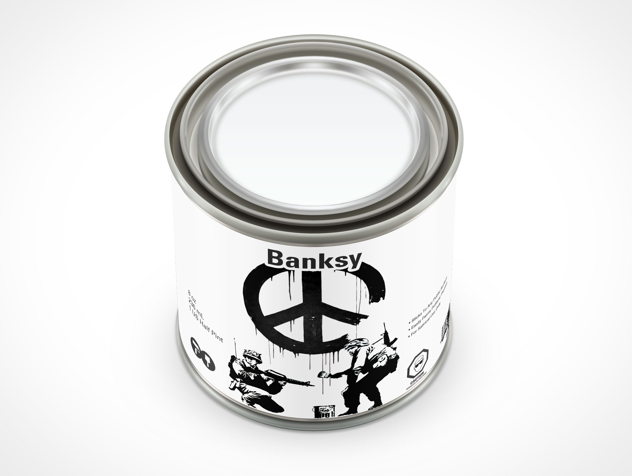 8oz Paint Can Mockup 32r