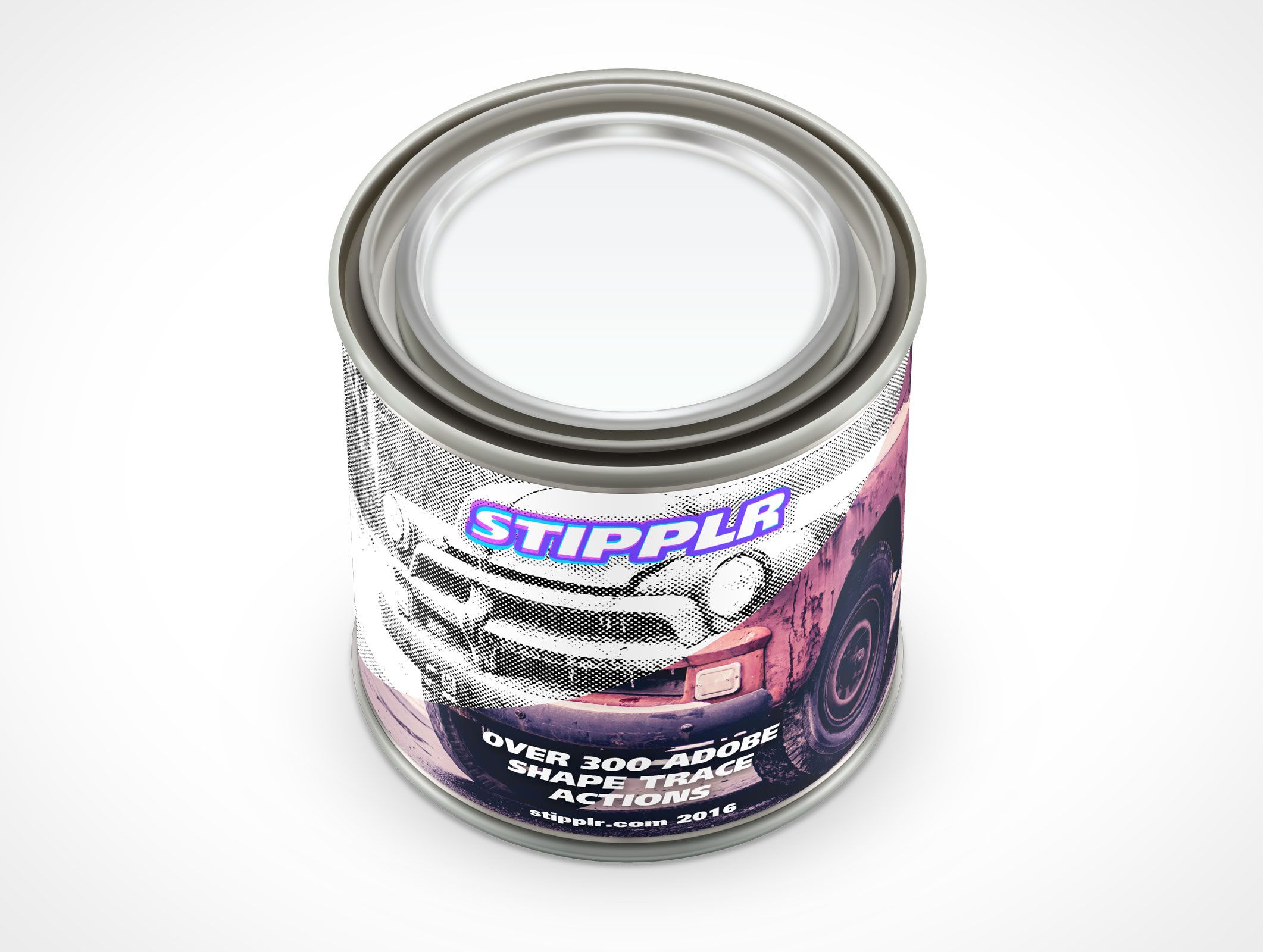 8oz Paint Can Mockup 32r2