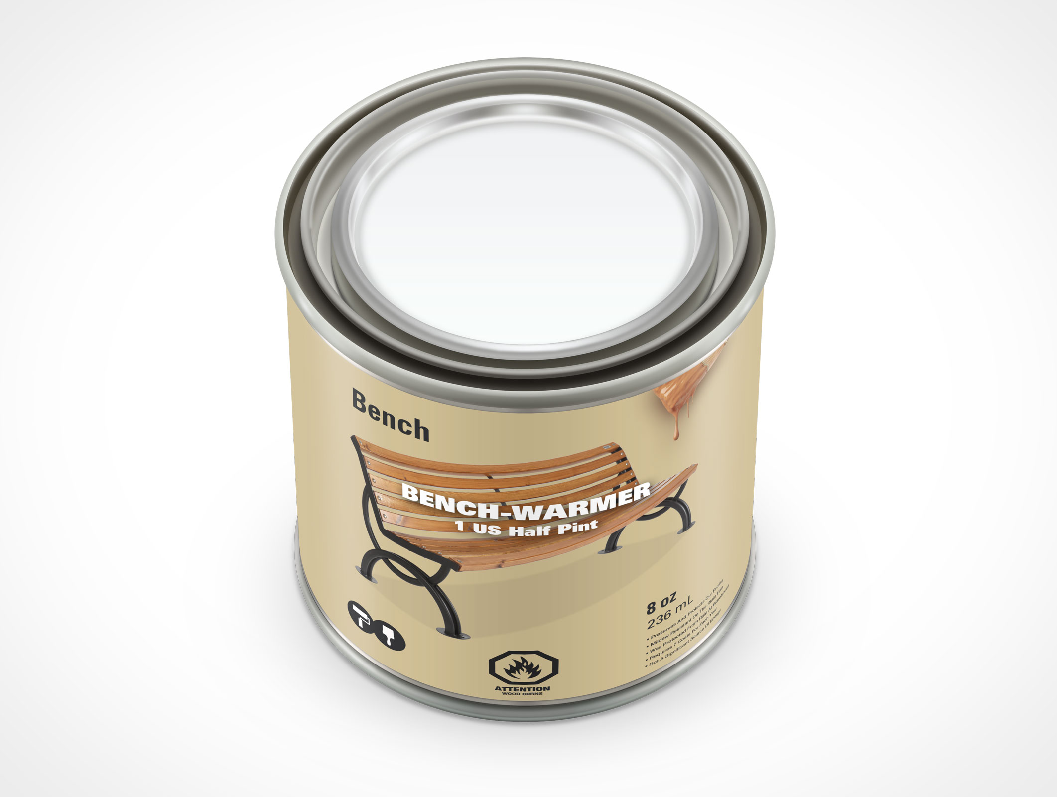8oz Paint Can Mockup 32r4