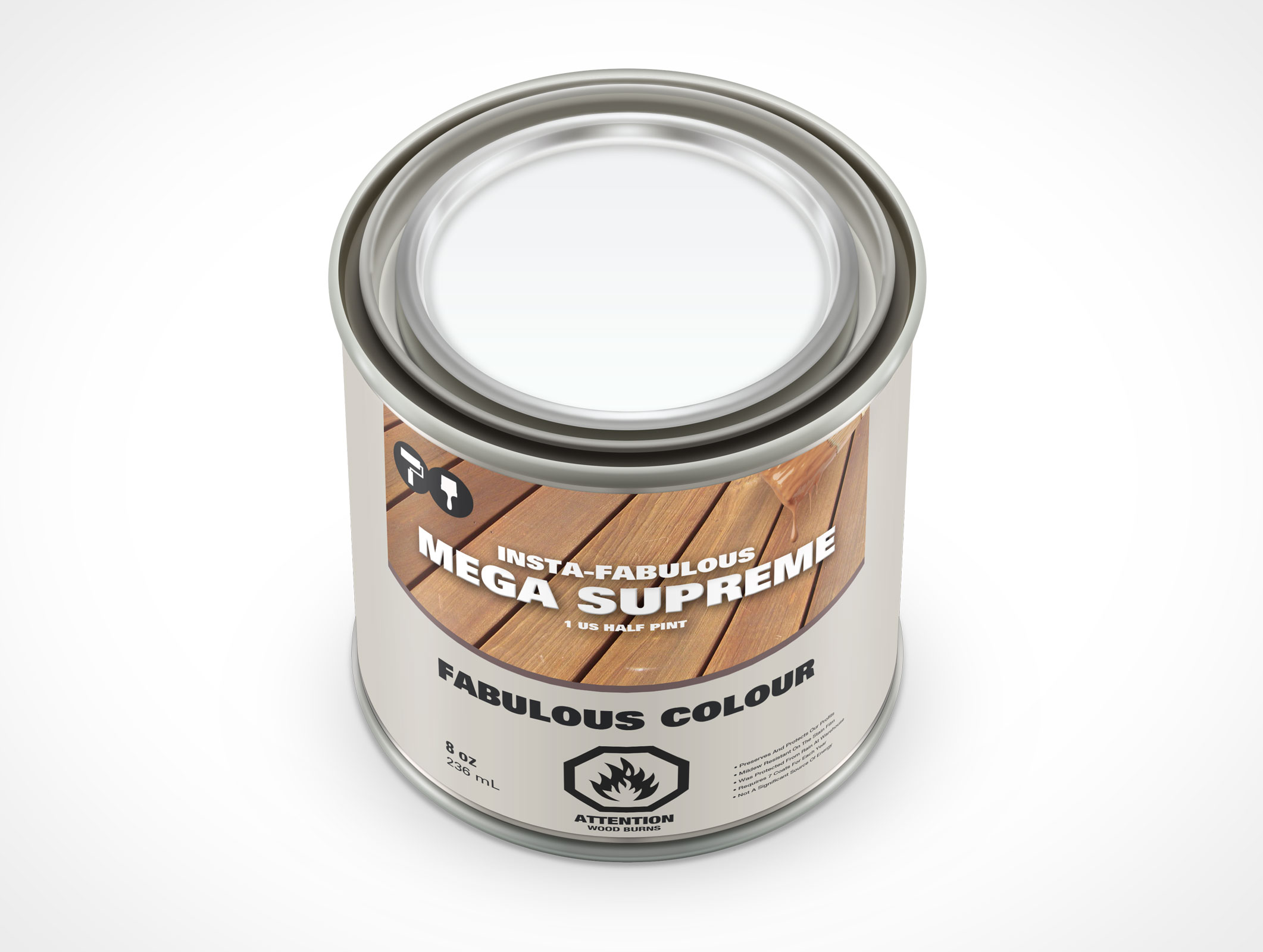 8oz Paint Can Mockup 32r5