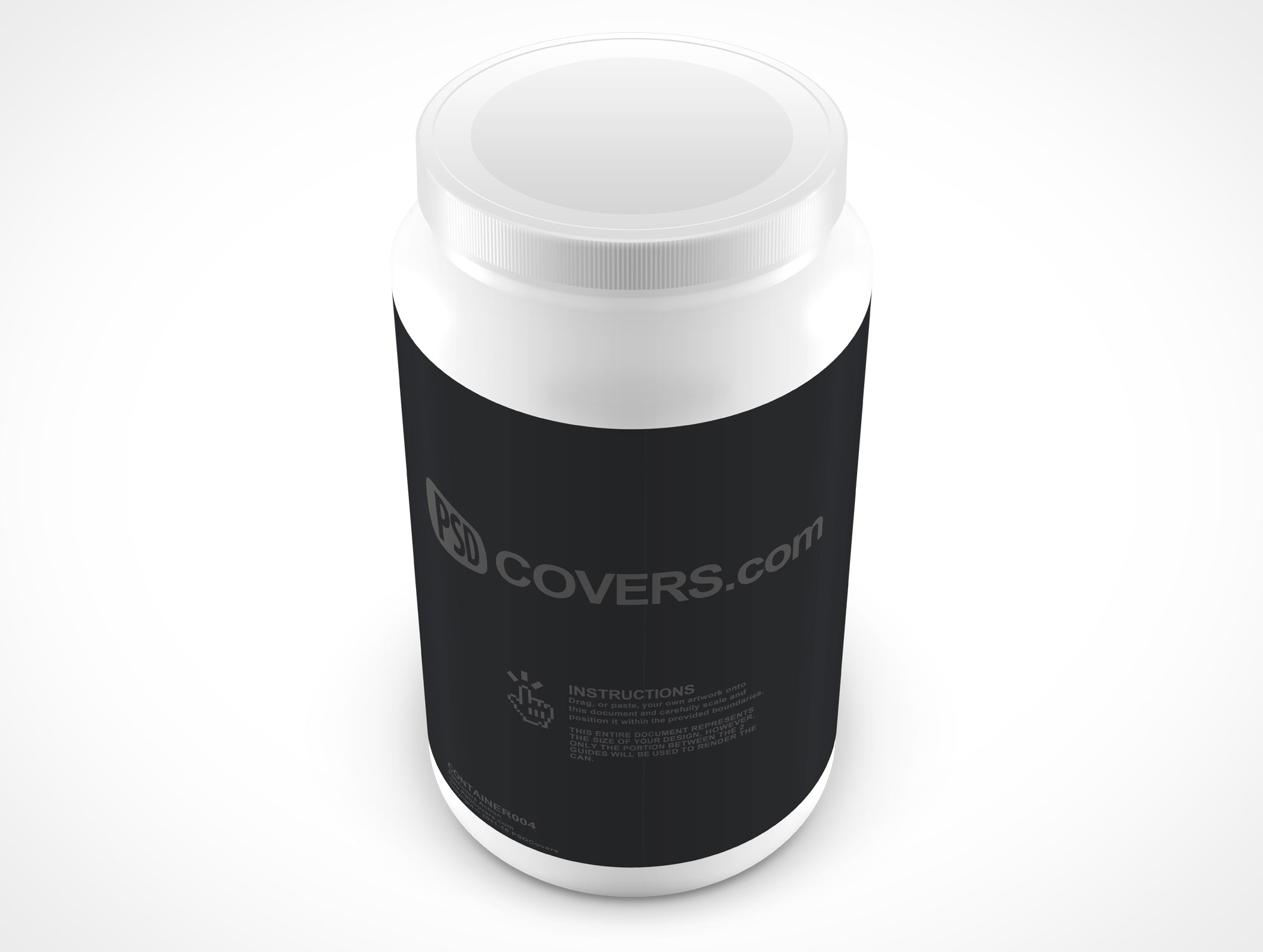 Free Protein Powder Container Mockup (PSD)