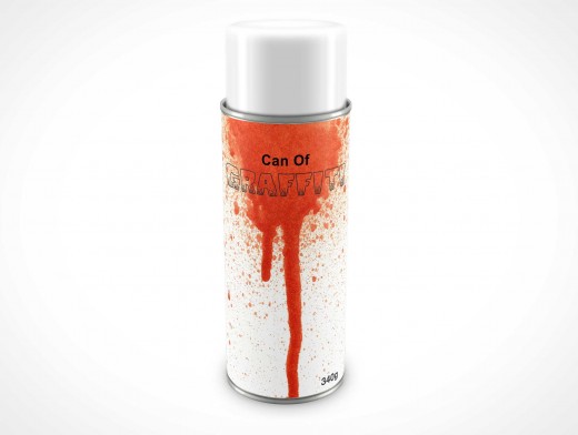 Aerosol Spray Paint Can Mockup 33r