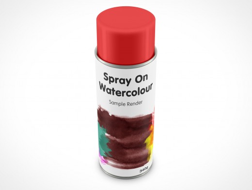 Easily apply your brand to this Aerosol Spray Paint Can Mockup 34