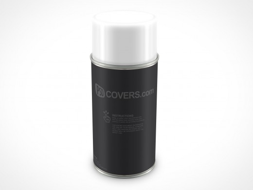 Aerosol Spray Paint Can Mockup 35