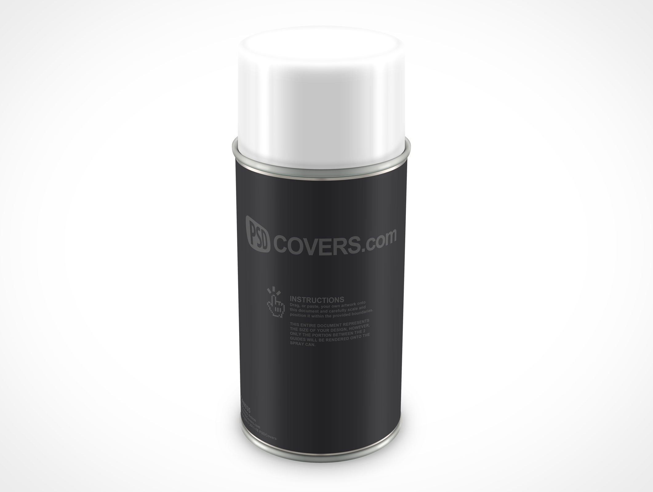 Aerosol Spray Paint Can Mockup 35