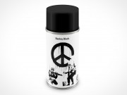 PSD Mockup Spray Can 8oz Banksy Black