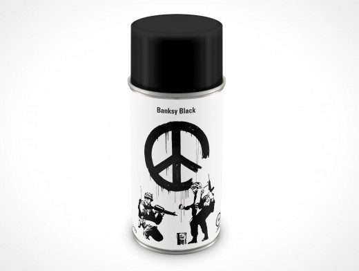 Aerosol Spray Paint Can Mockup 35r