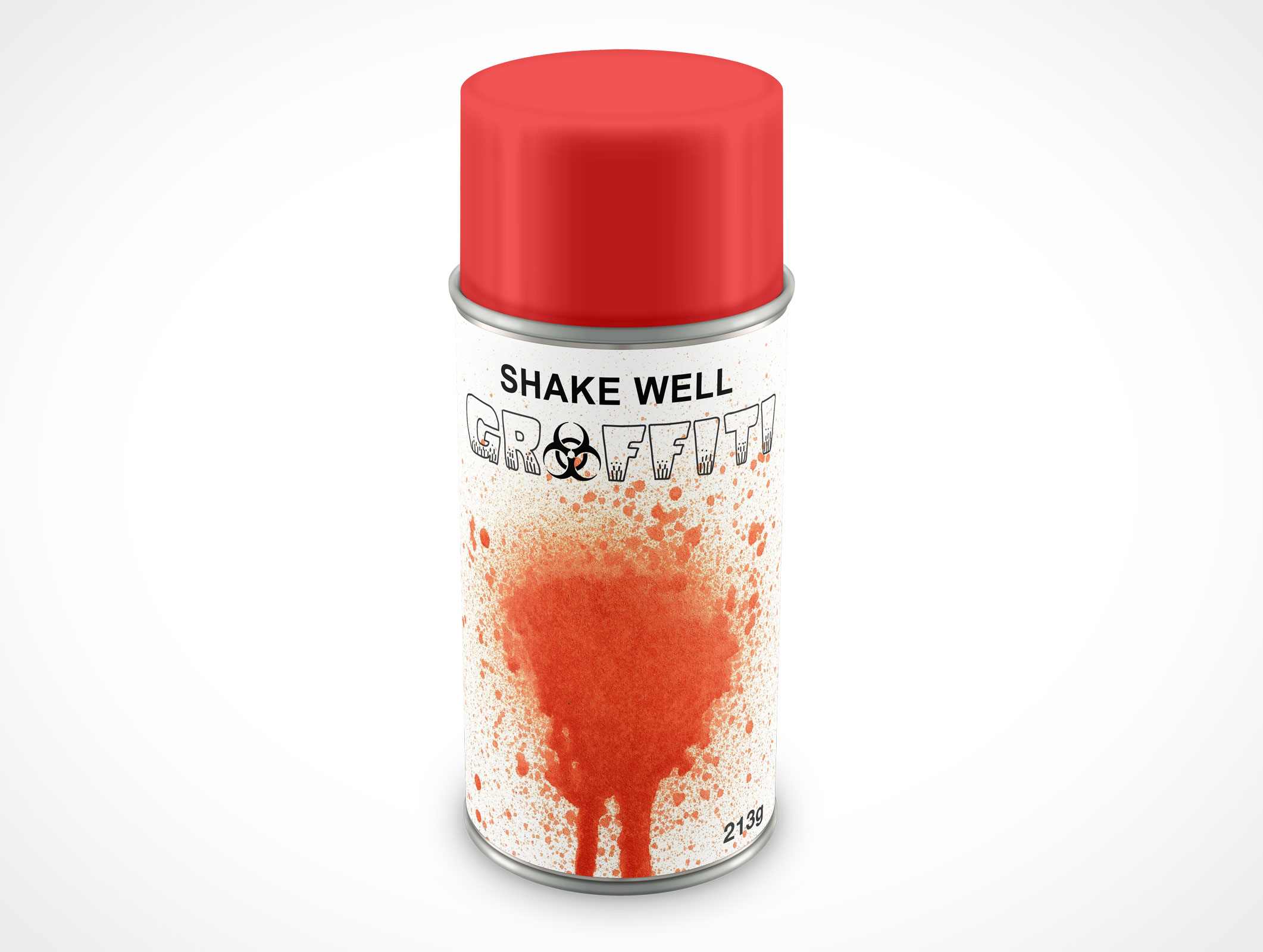 Aerosol Spray Paint Can Mockup 35r3